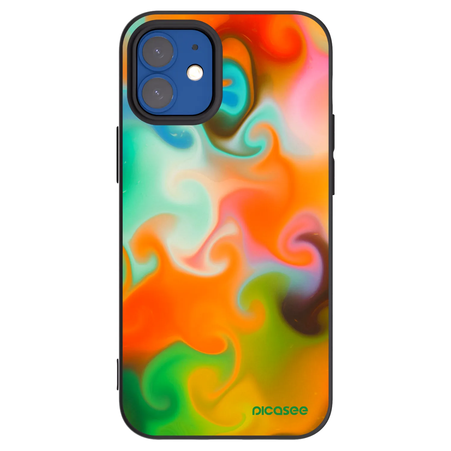Picasee crna silikonska maskica za Apple iPhone 12 mini - Juice