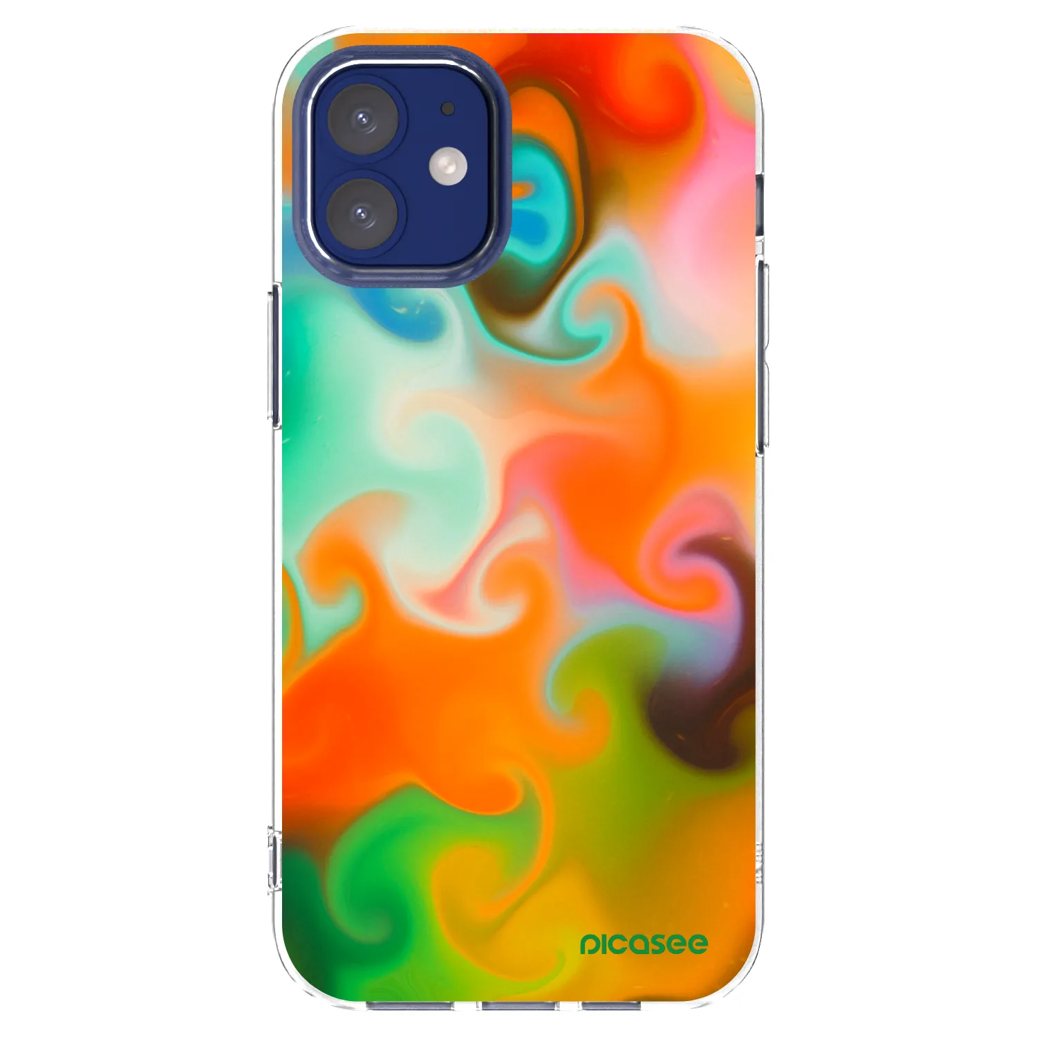 Picasee silikonska prozirna maskica za Apple iPhone 12 mini - Juice