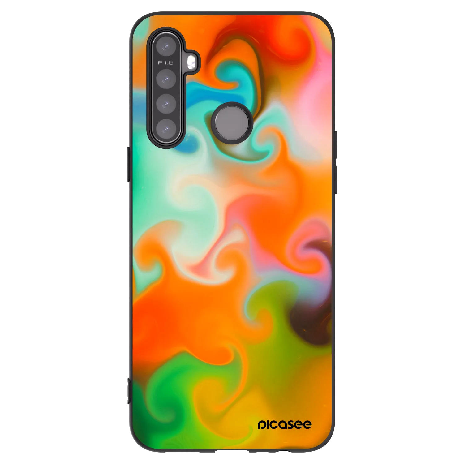Picasee crna silikonska maskica za Realme 5 - Juice