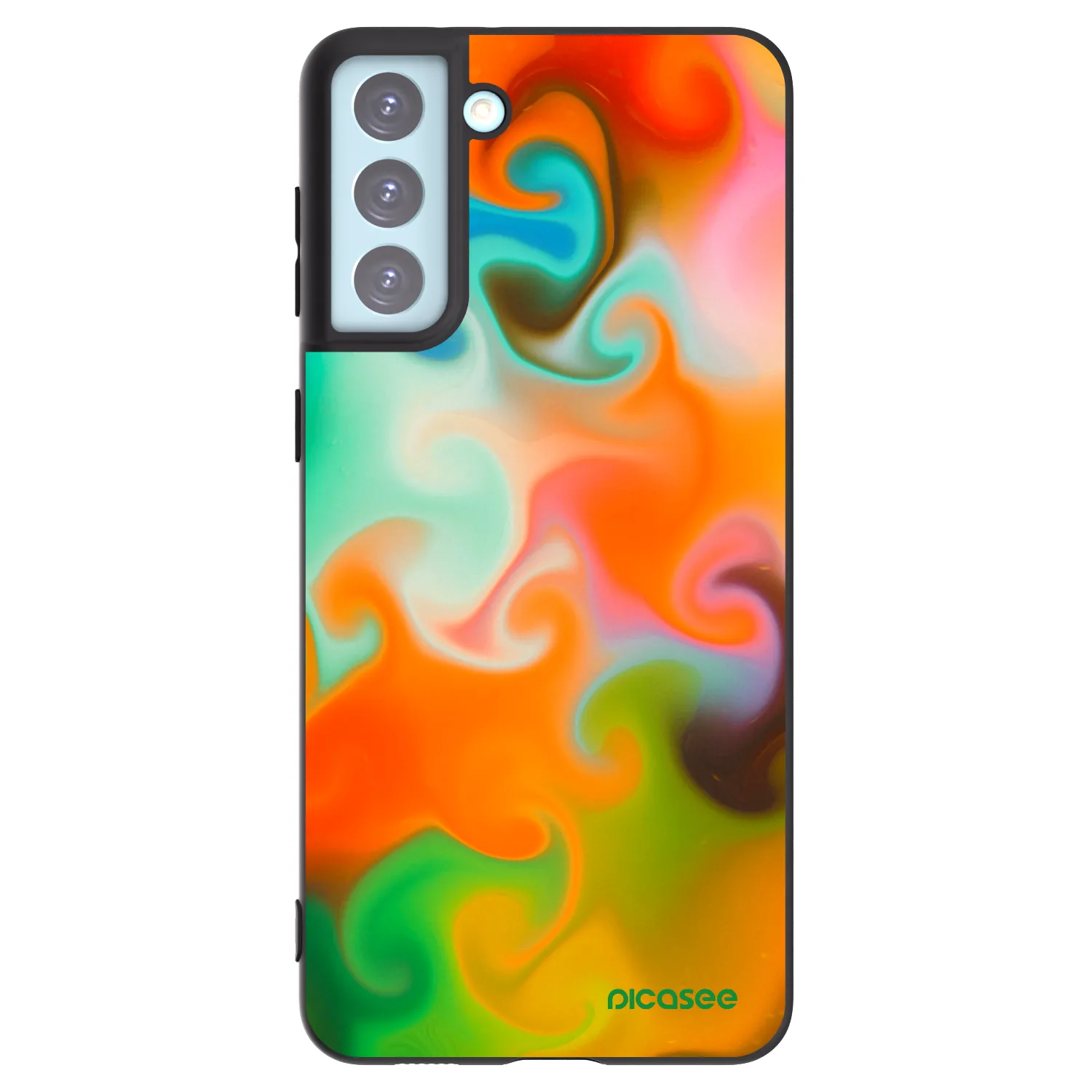 Picasee crna silikonska maskica za Samsung Galaxy S21+ 5G G996F - Juice