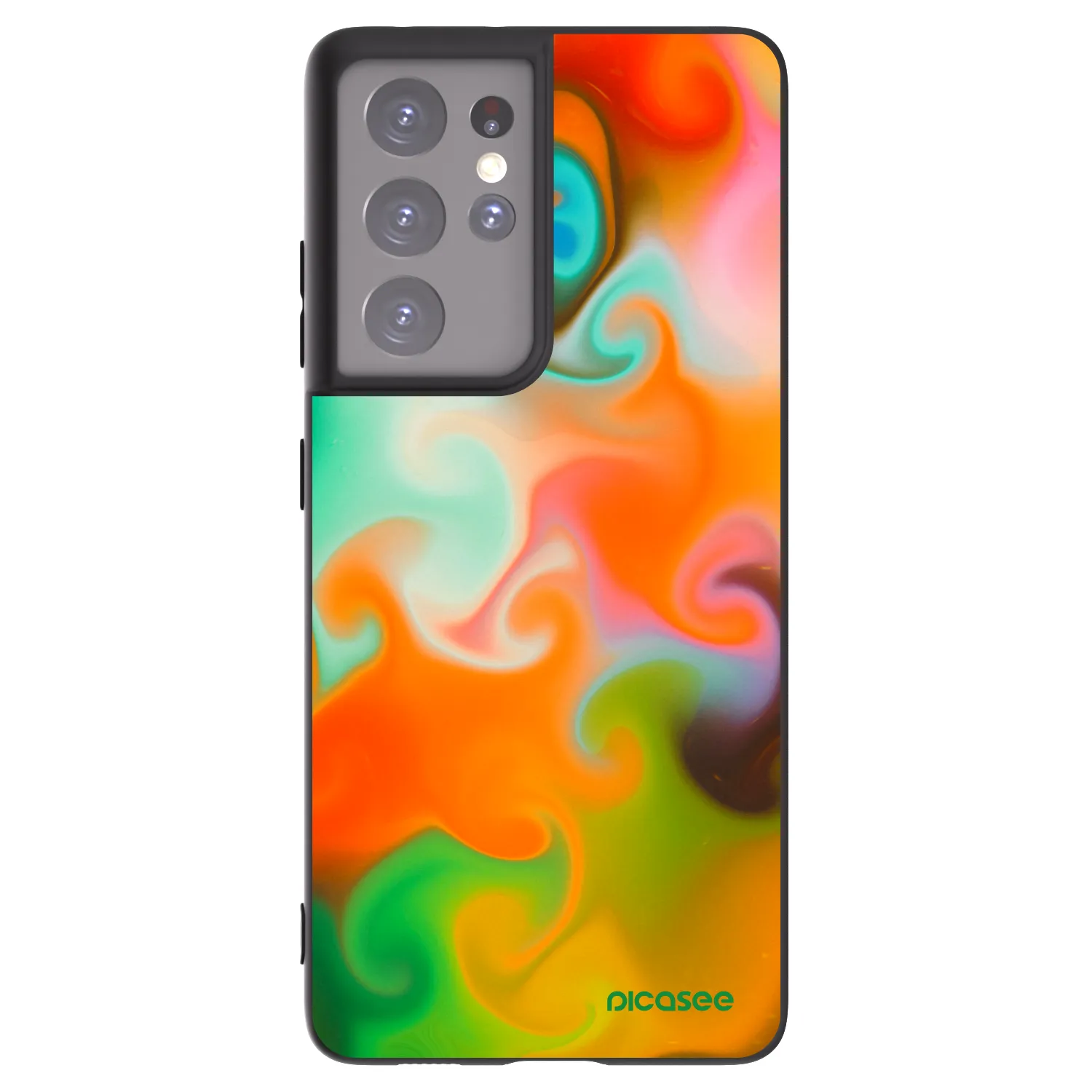 Picasee crna silikonska maskica za Samsung Galaxy S21 Ultra 5G G998B - Juice