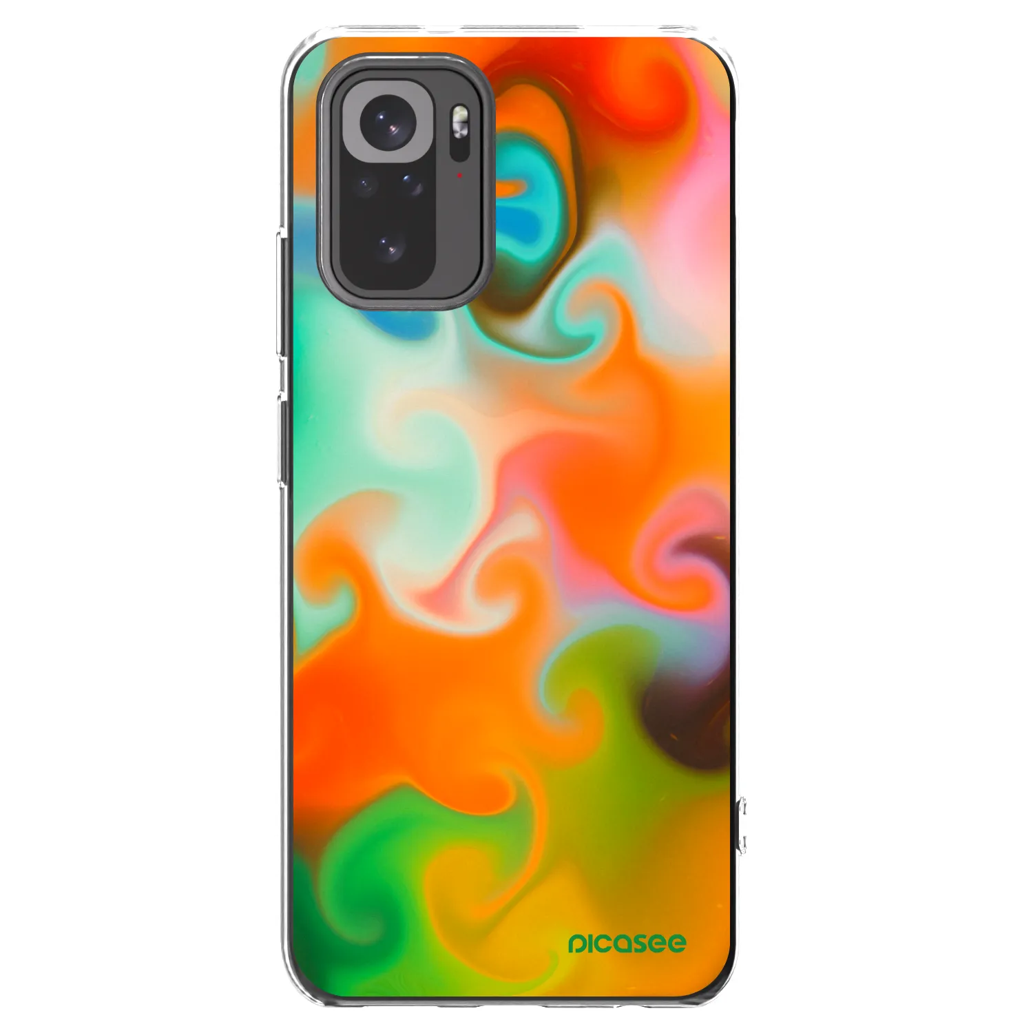 Picasee silikonska prozirna maskica za Xiaomi Redmi Note 10S - Juice