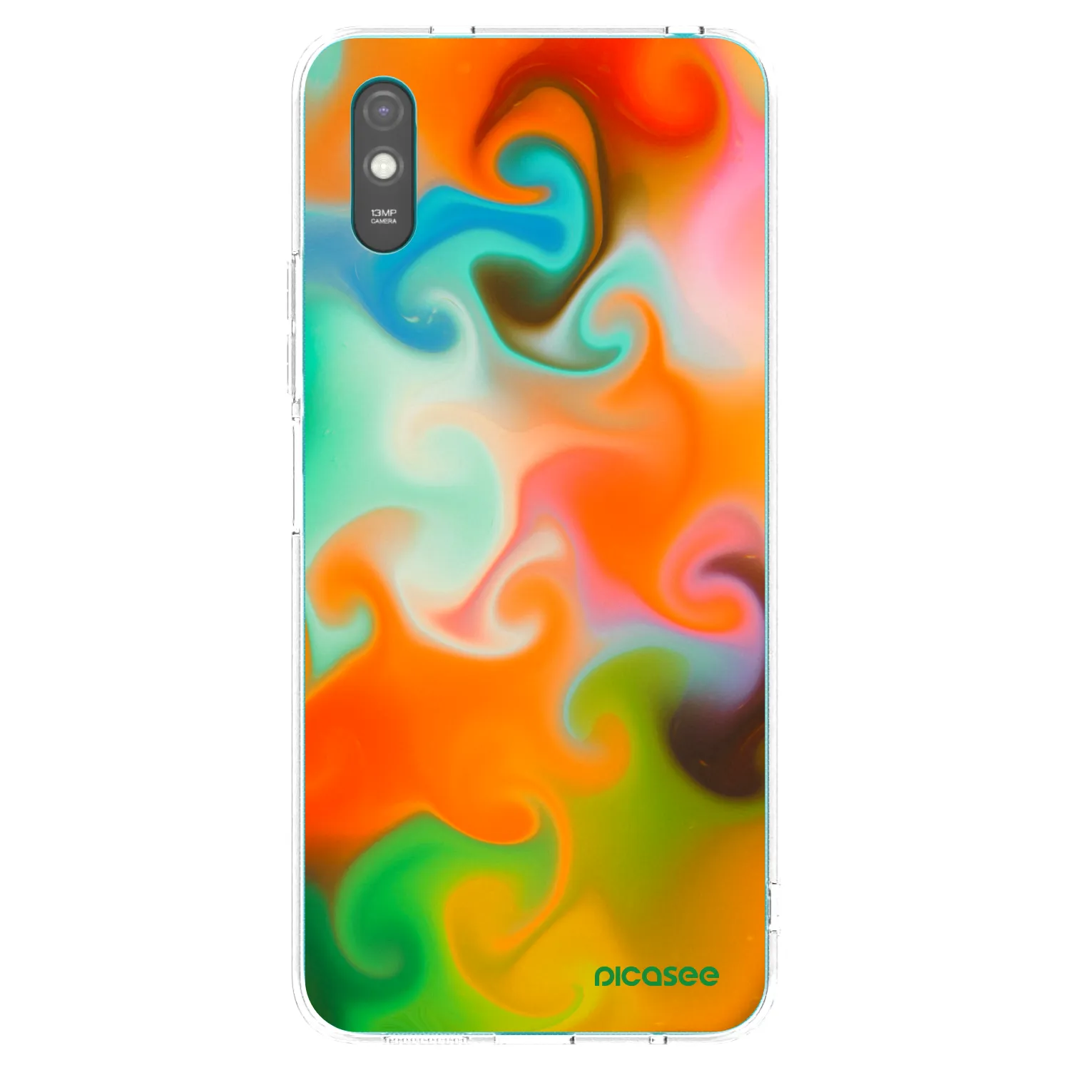 Picasee silikonska prozirna maskica za Xiaomi Redmi 9AT - Juice