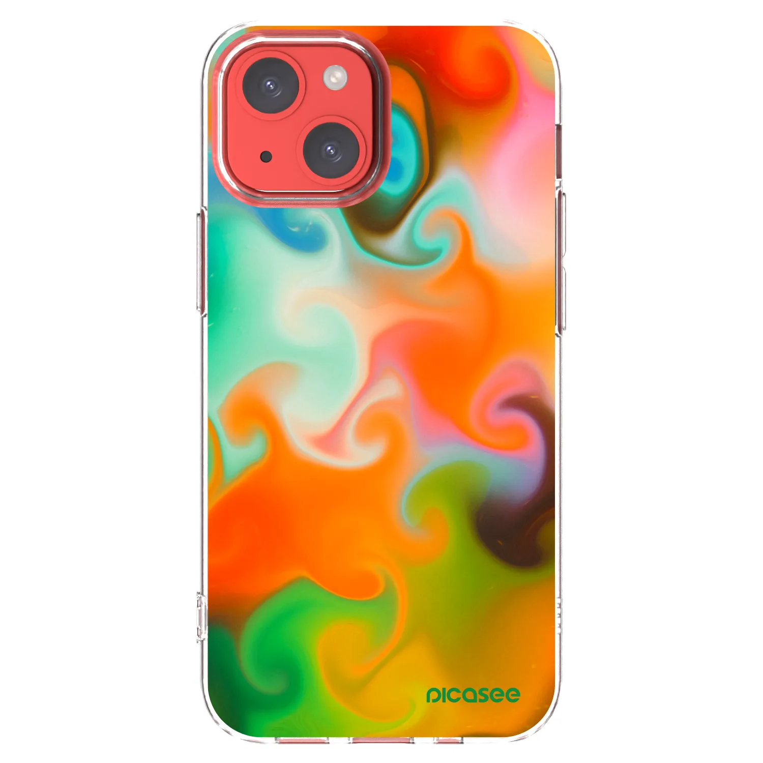 Picasee silikonska prozirna maskica za Apple iPhone 13 mini - Juice
