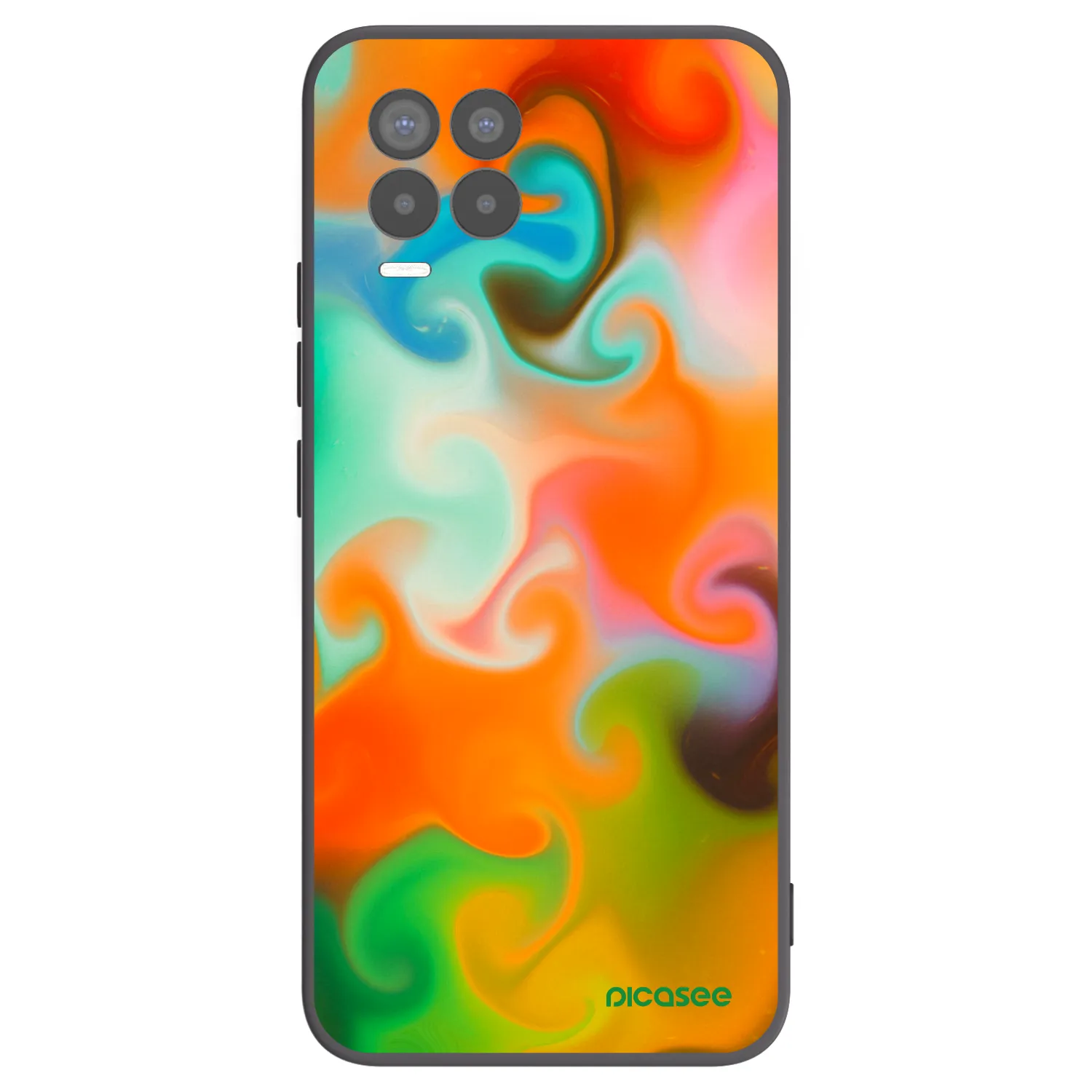 Picasee crna silikonska maskica za Realme 8 4G - Juice