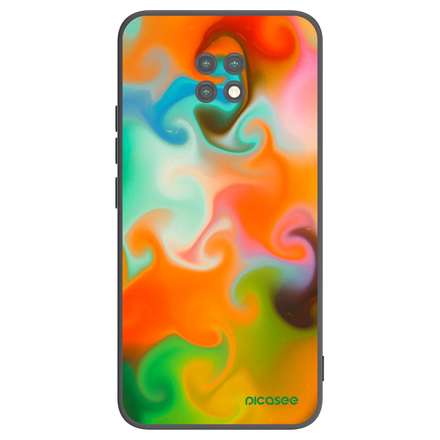 Picasee crna silikonska maskica za Xiaomi Redmi Note 9T - Juice