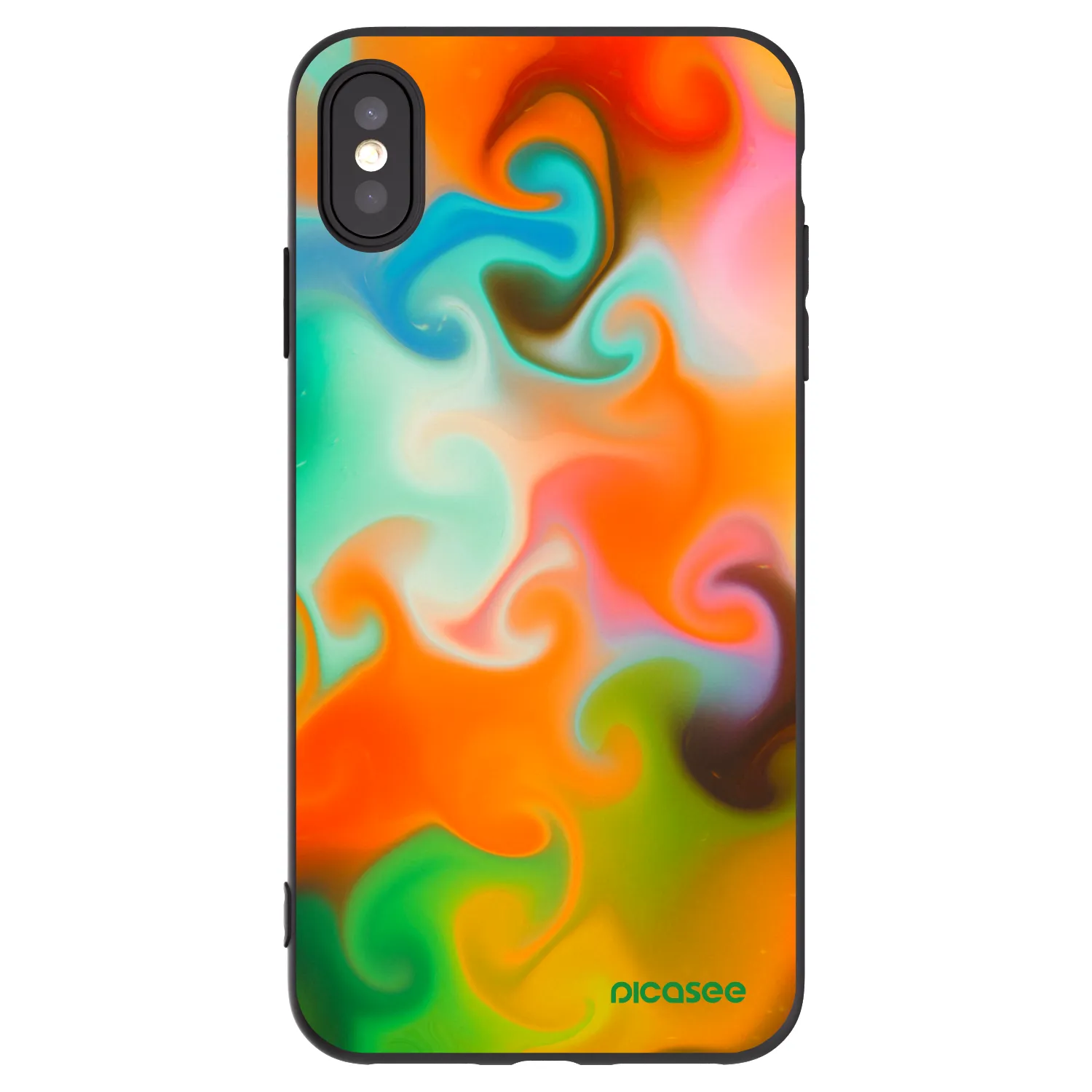 Picasee crna silikonska maskica za Apple iPhone XS Max - Juice