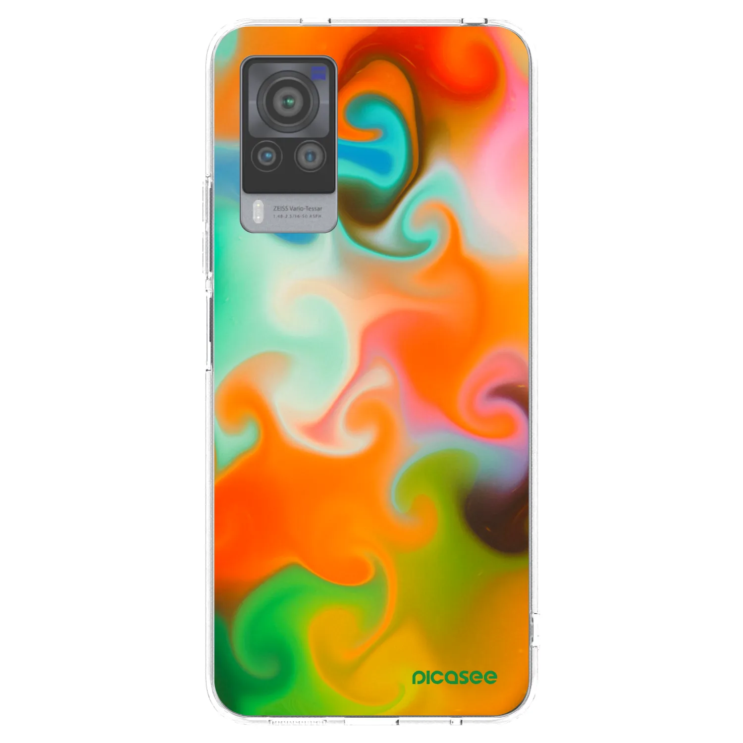 Picasee silikonska prozirna maskica za Vivo X60 Pro 5G - Juice