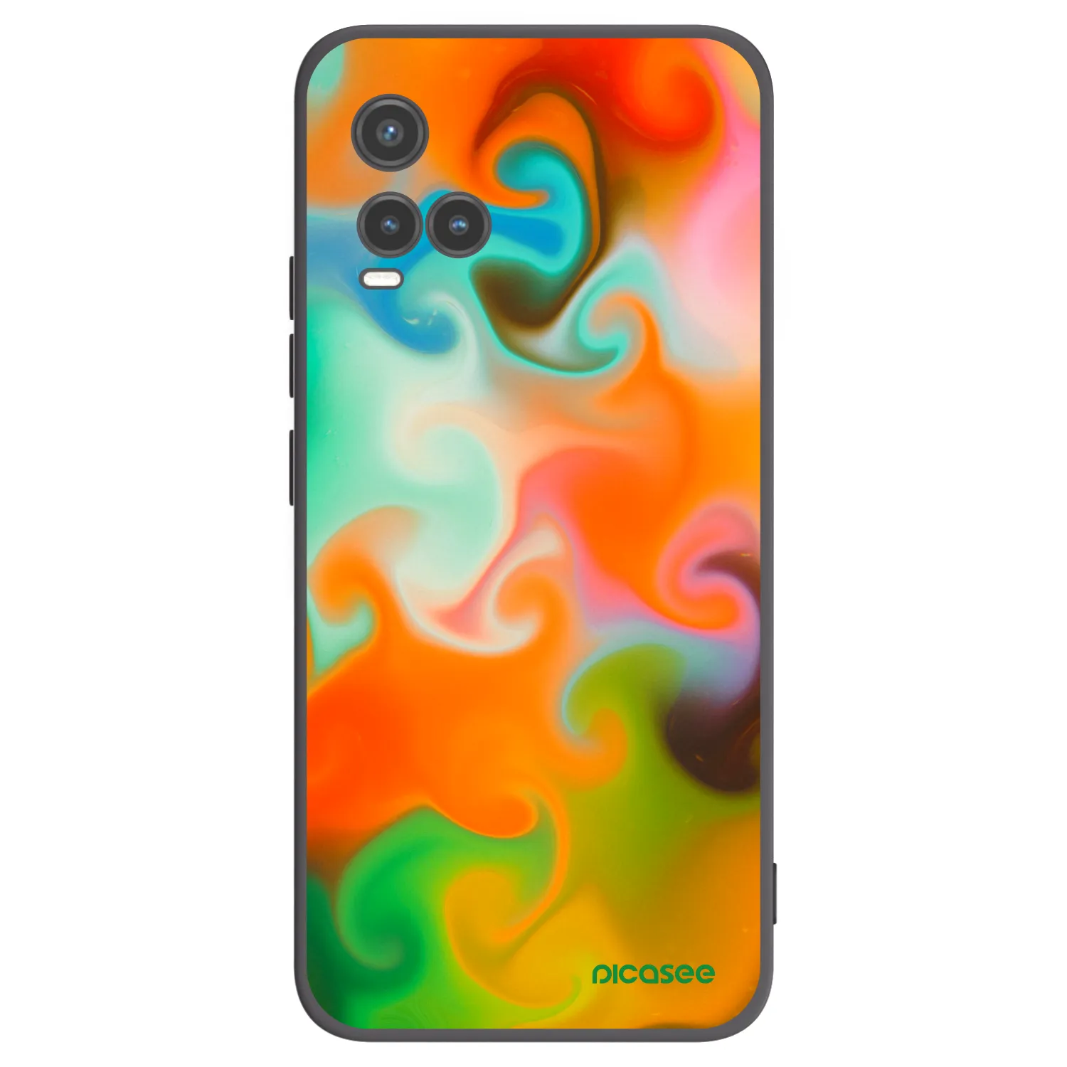 Picasee crna silikonska maskica za Vivo Y33s - Juice