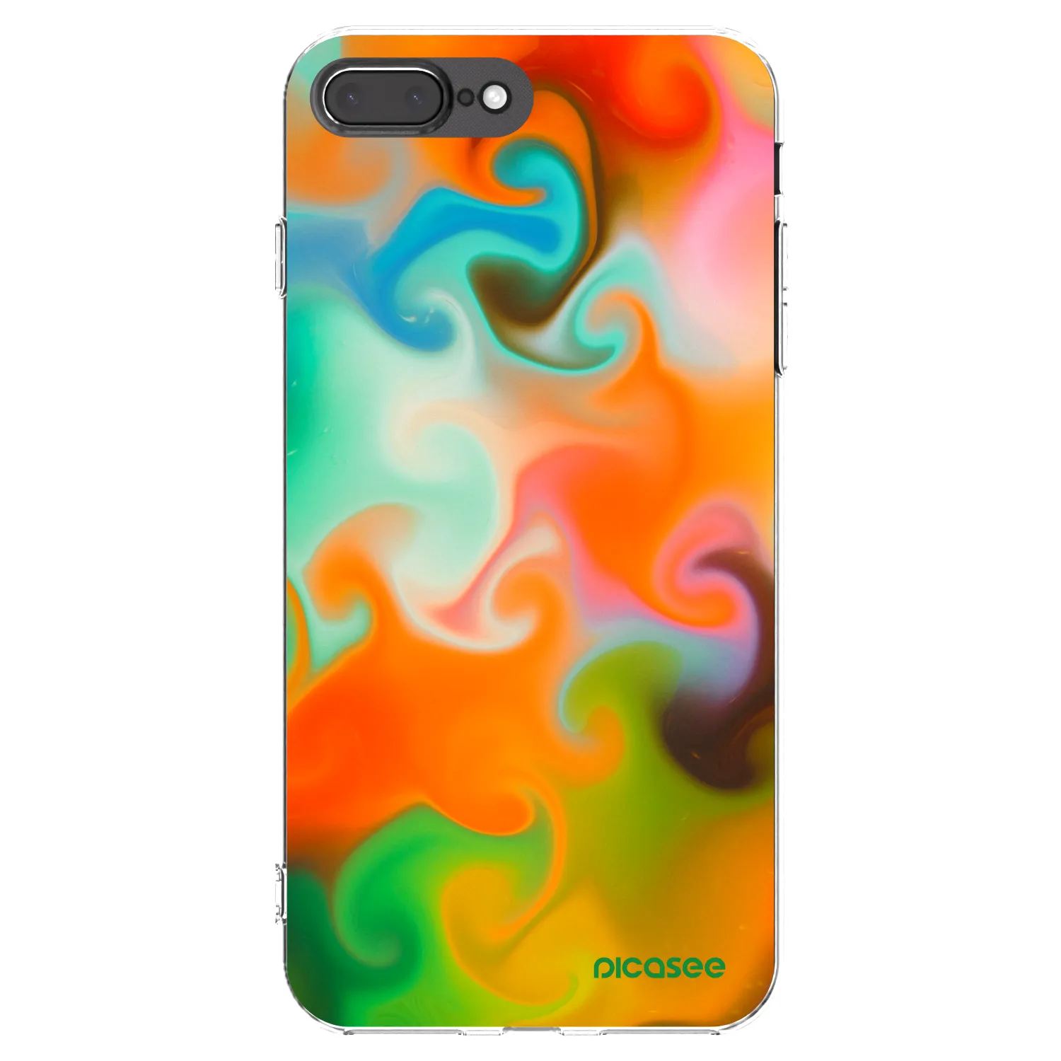 Picasee silikonska prozirna maskica za Apple iPhone 7 Plus - Juice