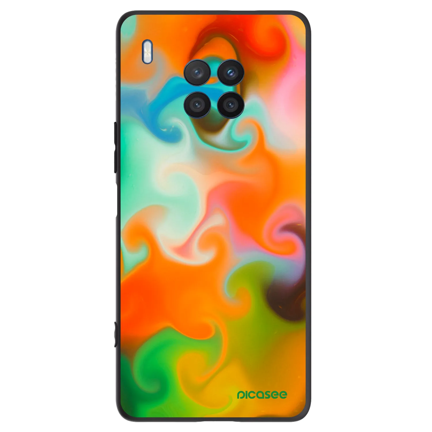 Picasee crna silikonska maskica za Honor 50 Lite - Juice