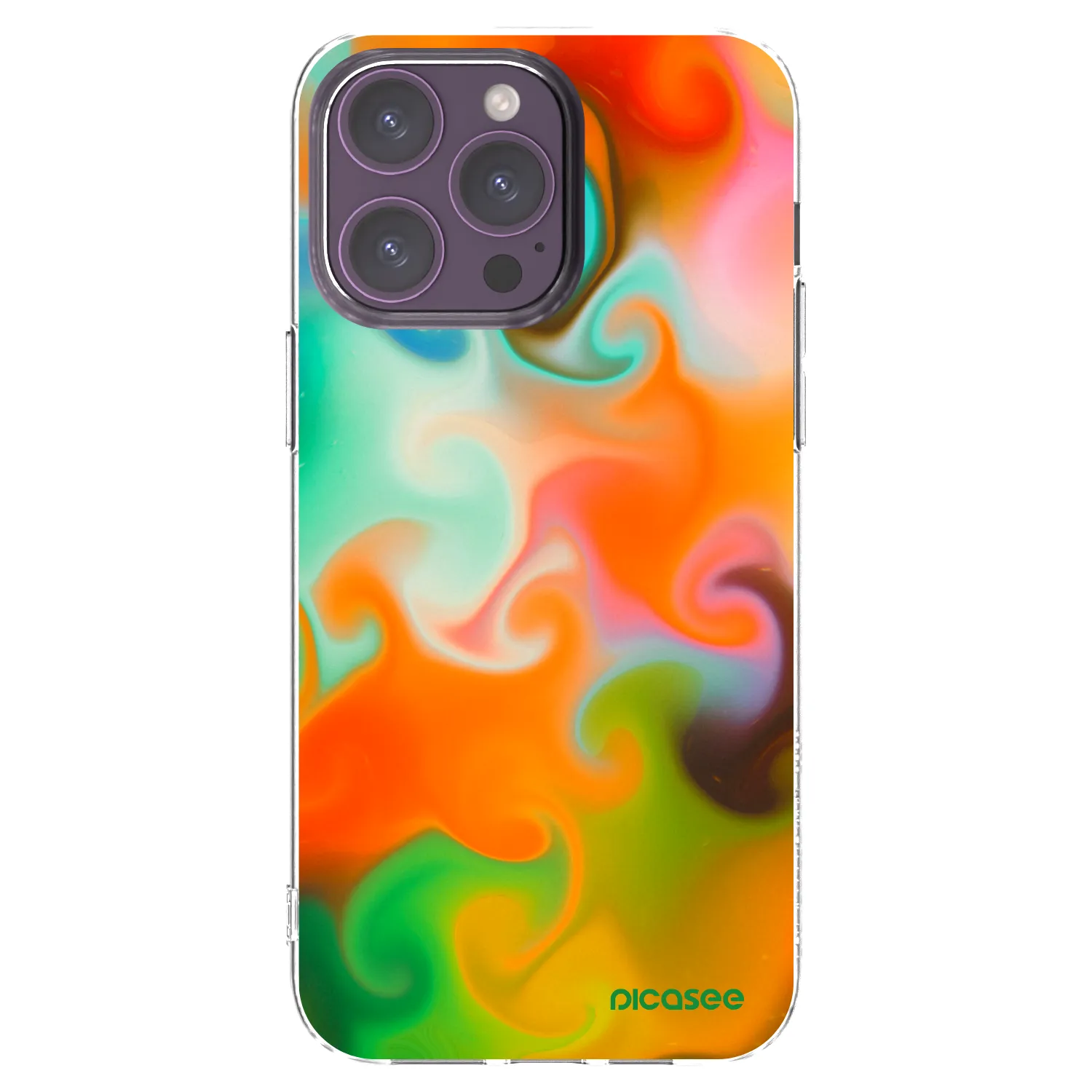 Picasee silikonska prozirna maskica za Apple iPhone 14 Pro Max - Juice