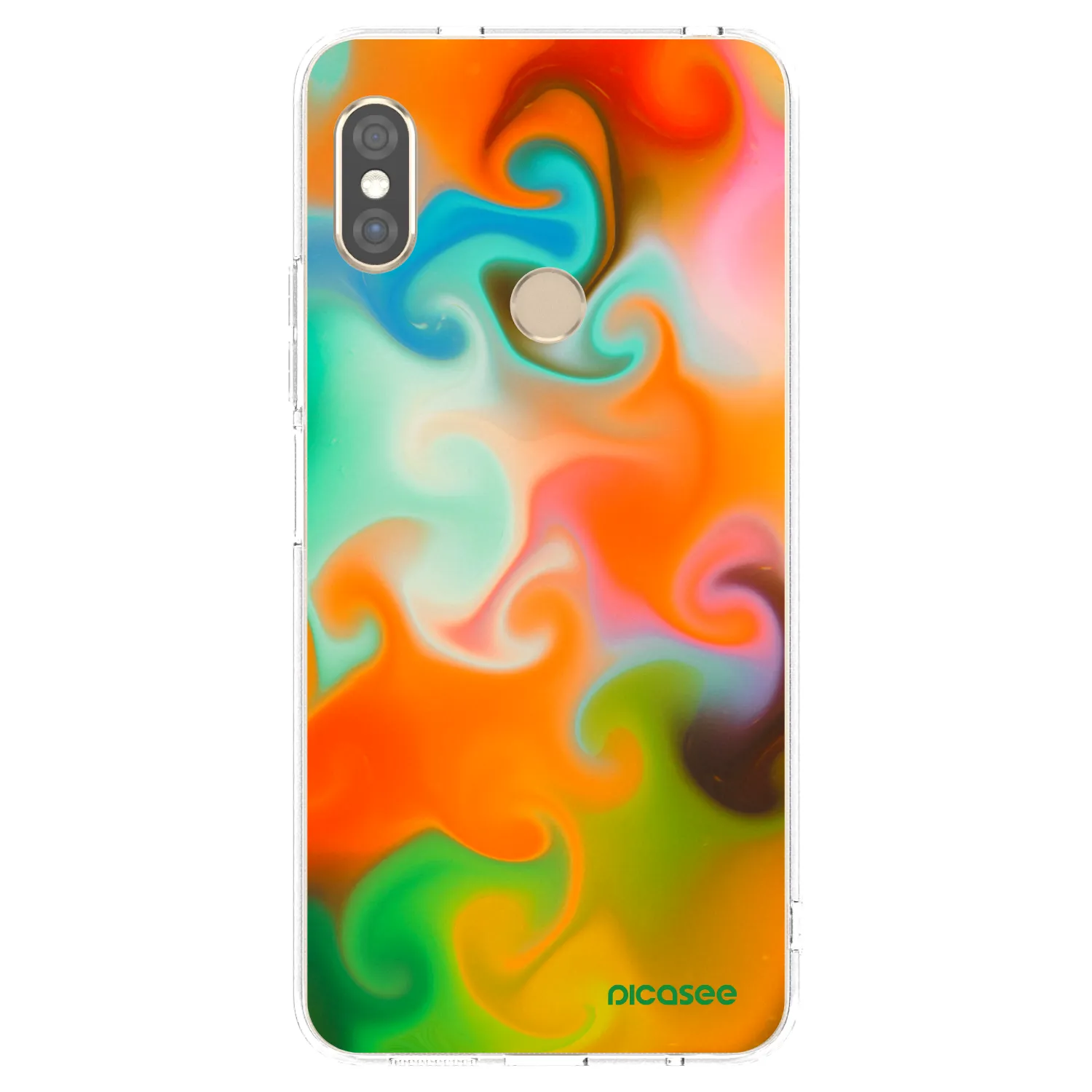 Picasee silikonska prozirna maskica za Xiaomi Redmi Note 5 Global - Juice