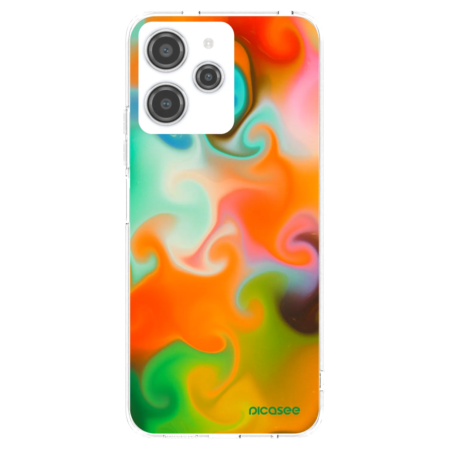 Picasee silikonska prozirna maskica za Xiaomi Redmi 12 4G - Juice