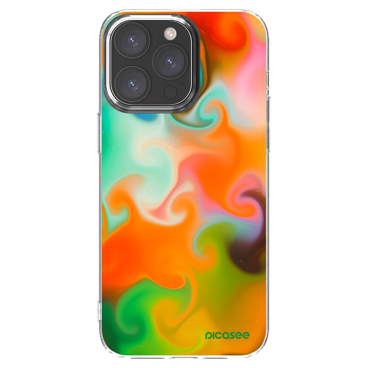 Picasee silikonska prozirna maskica za Apple iPhone 15 Pro Max - Juice