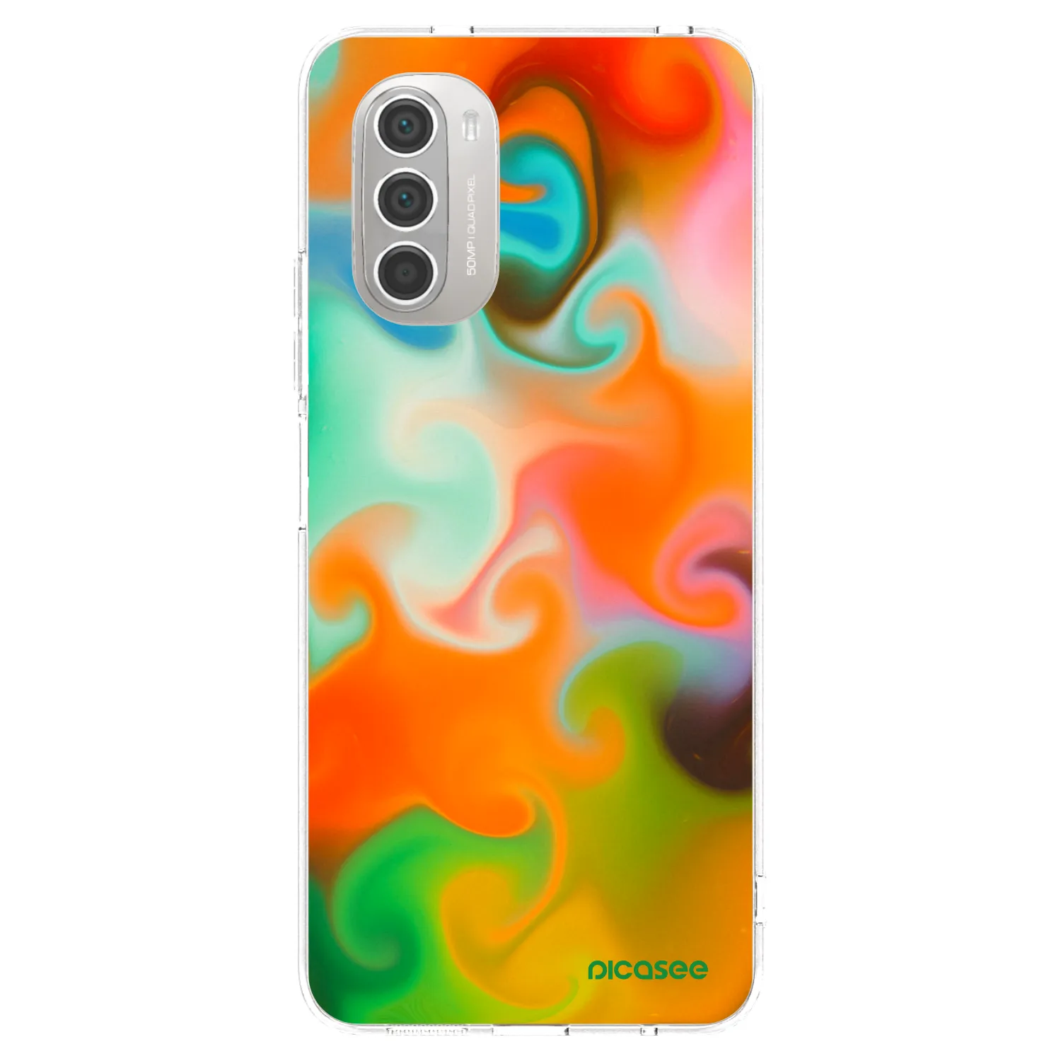 Picasee silikonska prozirna maskica za Motorola Moto G51 - Juice