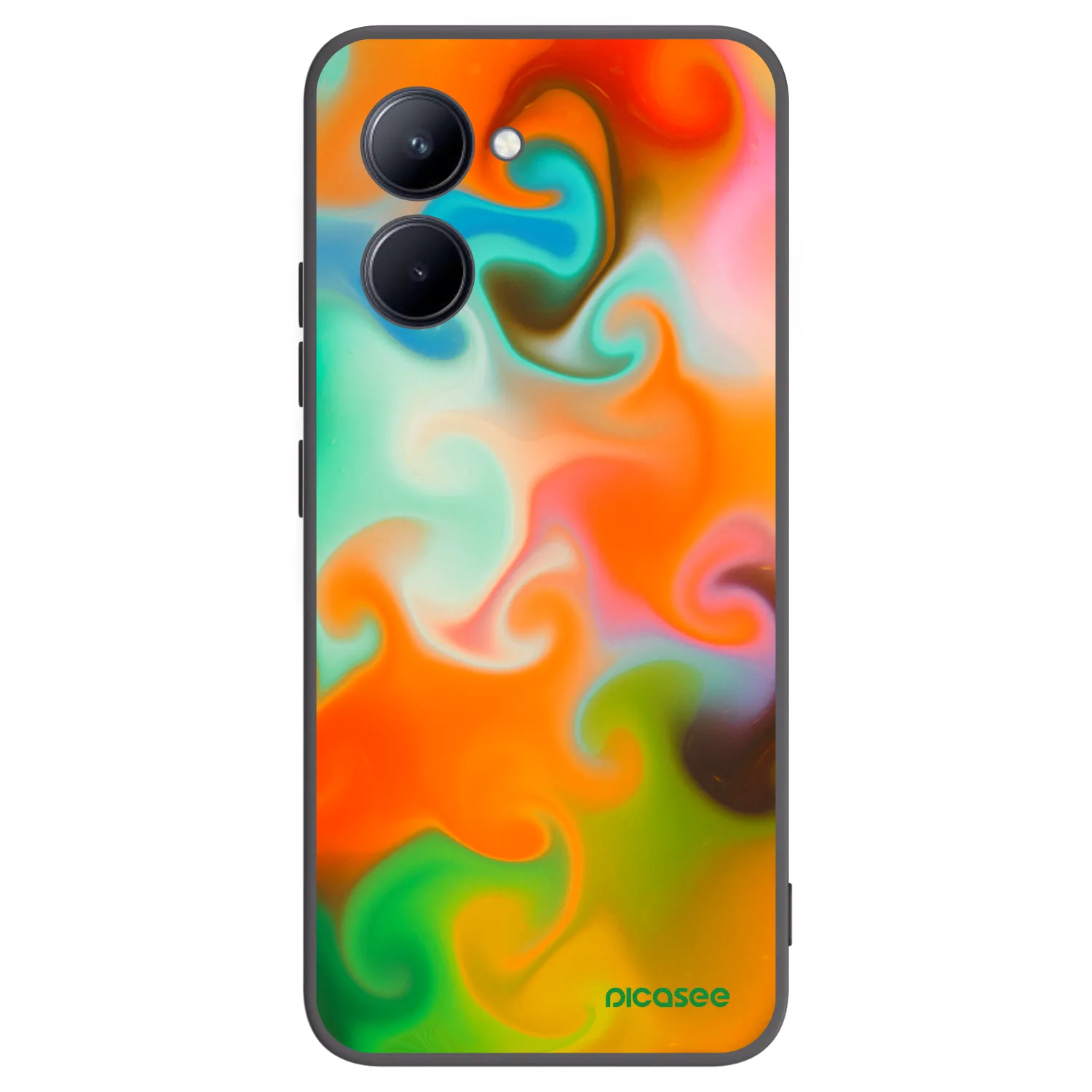 Picasee crna silikonska maskica za Realme C33 (2023) - Juice