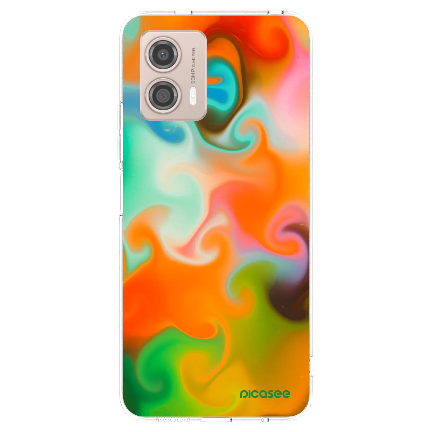 Picasee silikonska prozirna maskica za Motorola Moto G53 5G - Juice
