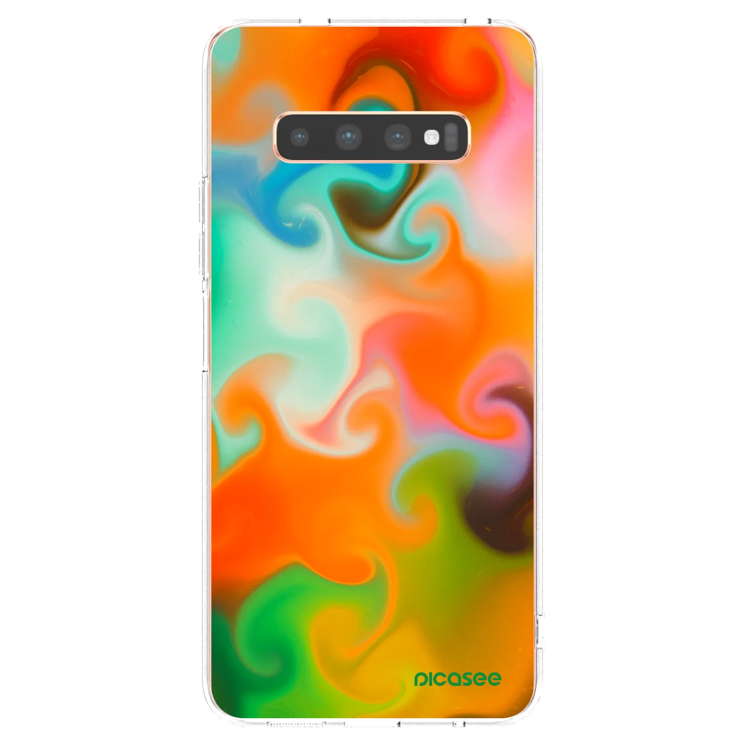 Picasee silikonska prozirna maskica za Samsung Galaxy S10 Plus G975 - Juice
