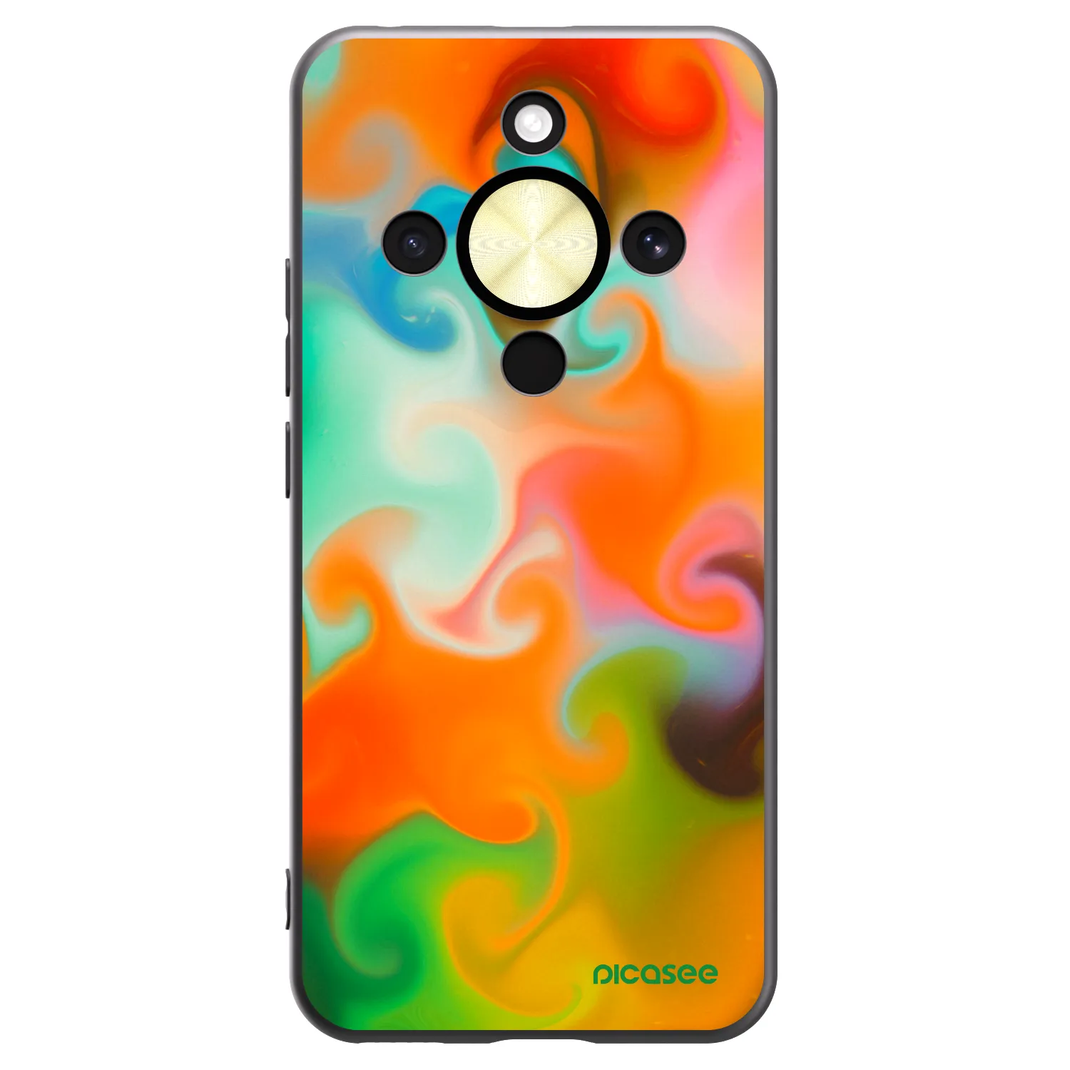 Picasee crna silikonska maskica za Honor Magic8 Lite 5G - Juice