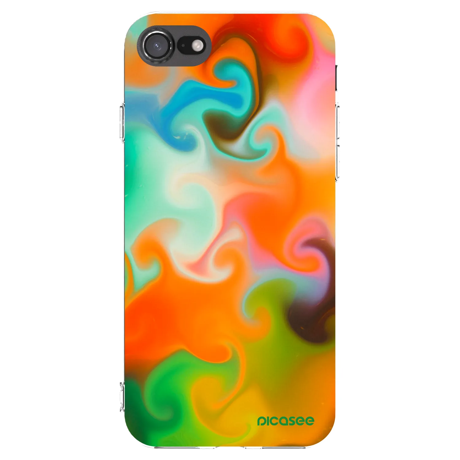 Picasee silikonska prozirna maskica za Apple iPhone SE 2020 - Juice