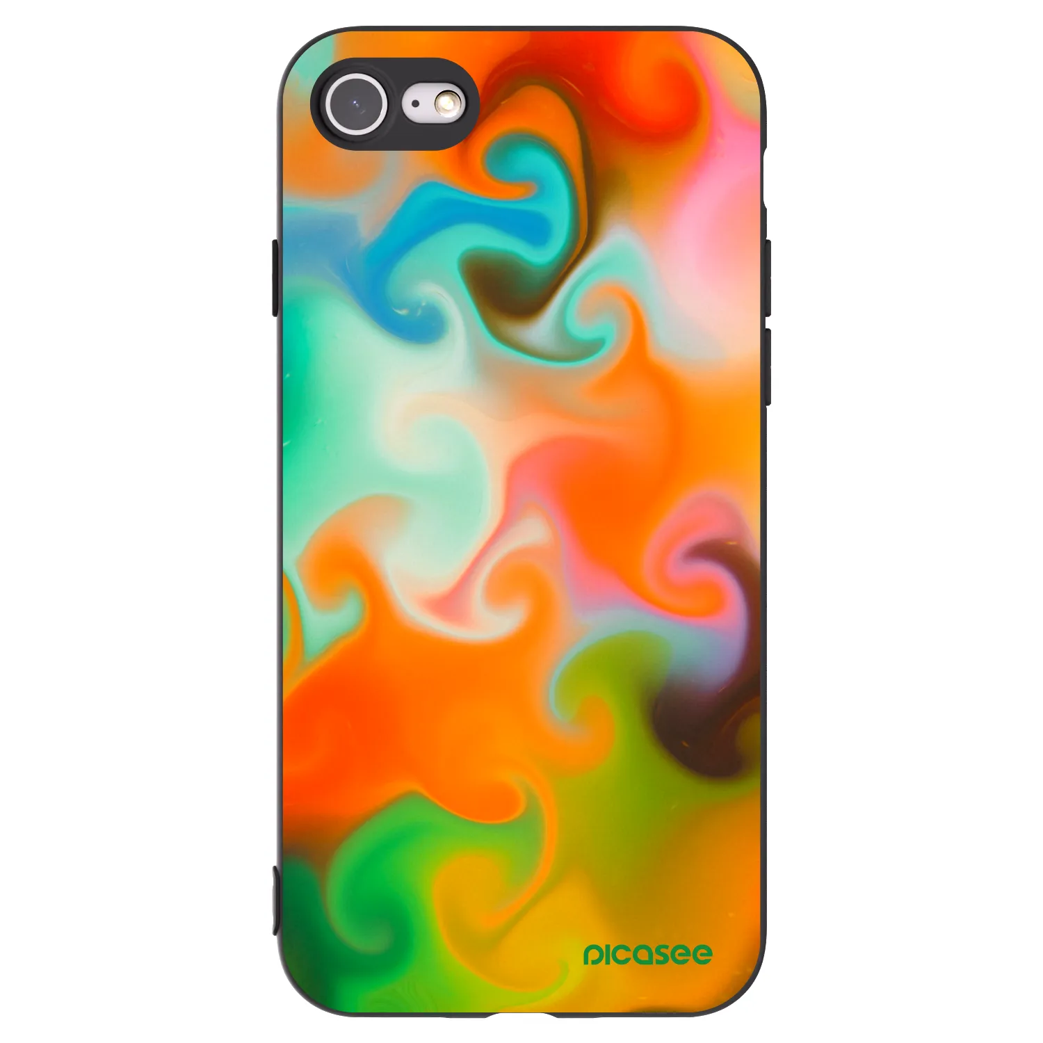 Picasee crna silikonska maskica za Apple iPhone SE 2020 - Juice