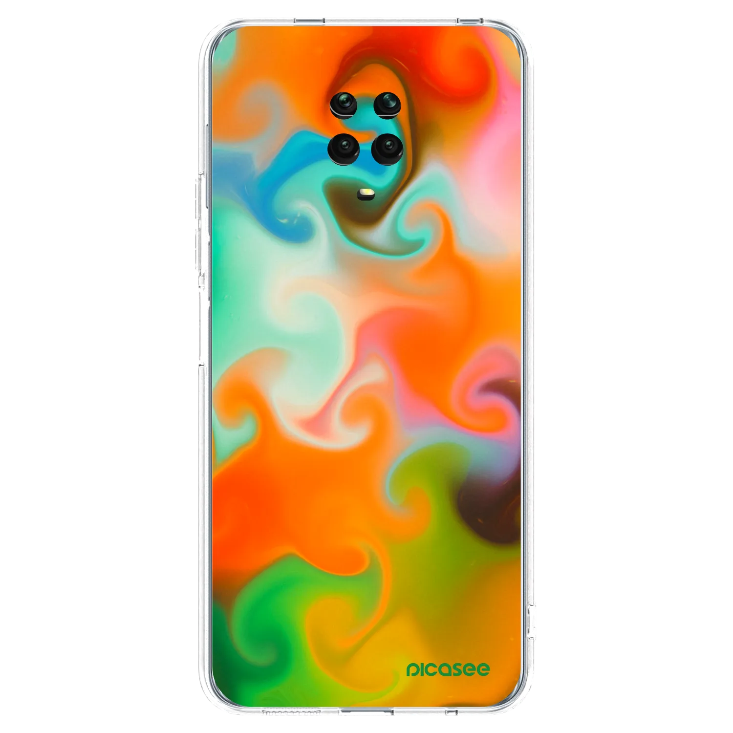 Picasee silikonska prozirna maskica za Xiaomi Redmi Note 9 Pro - Juice