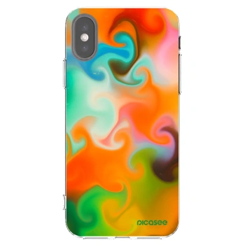 Picasee silikonska prozirna maskica za Apple iPhone X/XS - Juice