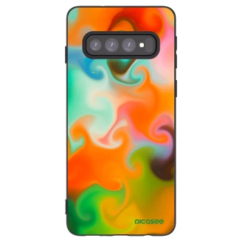 Picasee crna silikonska maskica za Samsung Galaxy S10 G973 - Juice