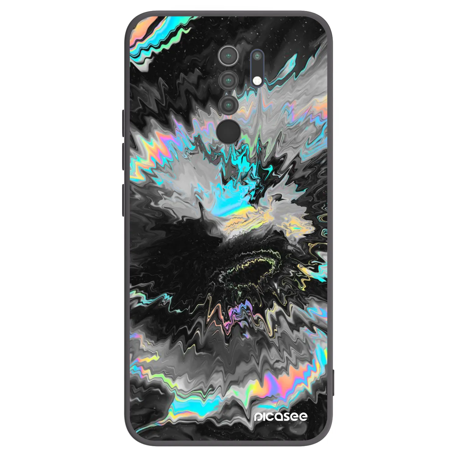 Picasee crna silikonska maskica za Xiaomi Redmi 9 - Magnetic