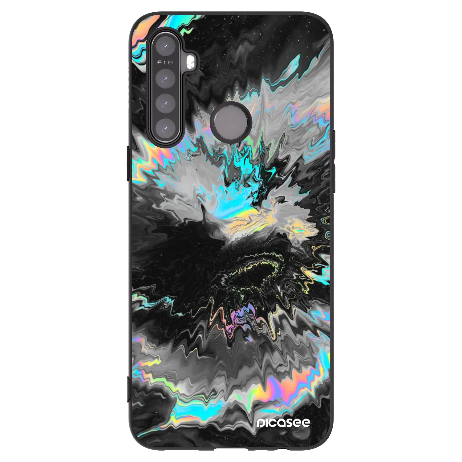 Picasee crna silikonska maskica za Realme 5 - Magnetic