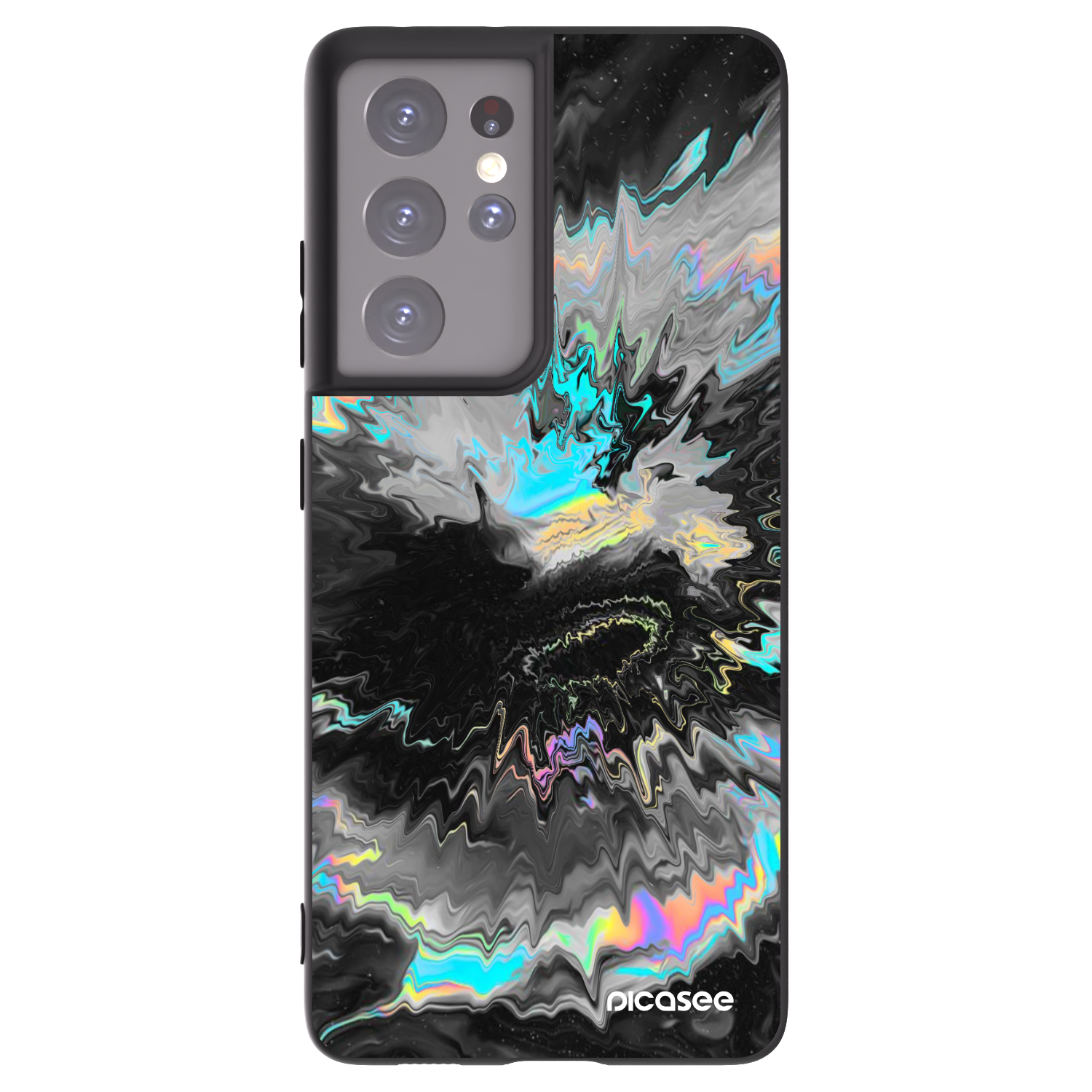 Picasee crna silikonska maskica za Samsung Galaxy S21 Ultra 5G G998B - Magnetic