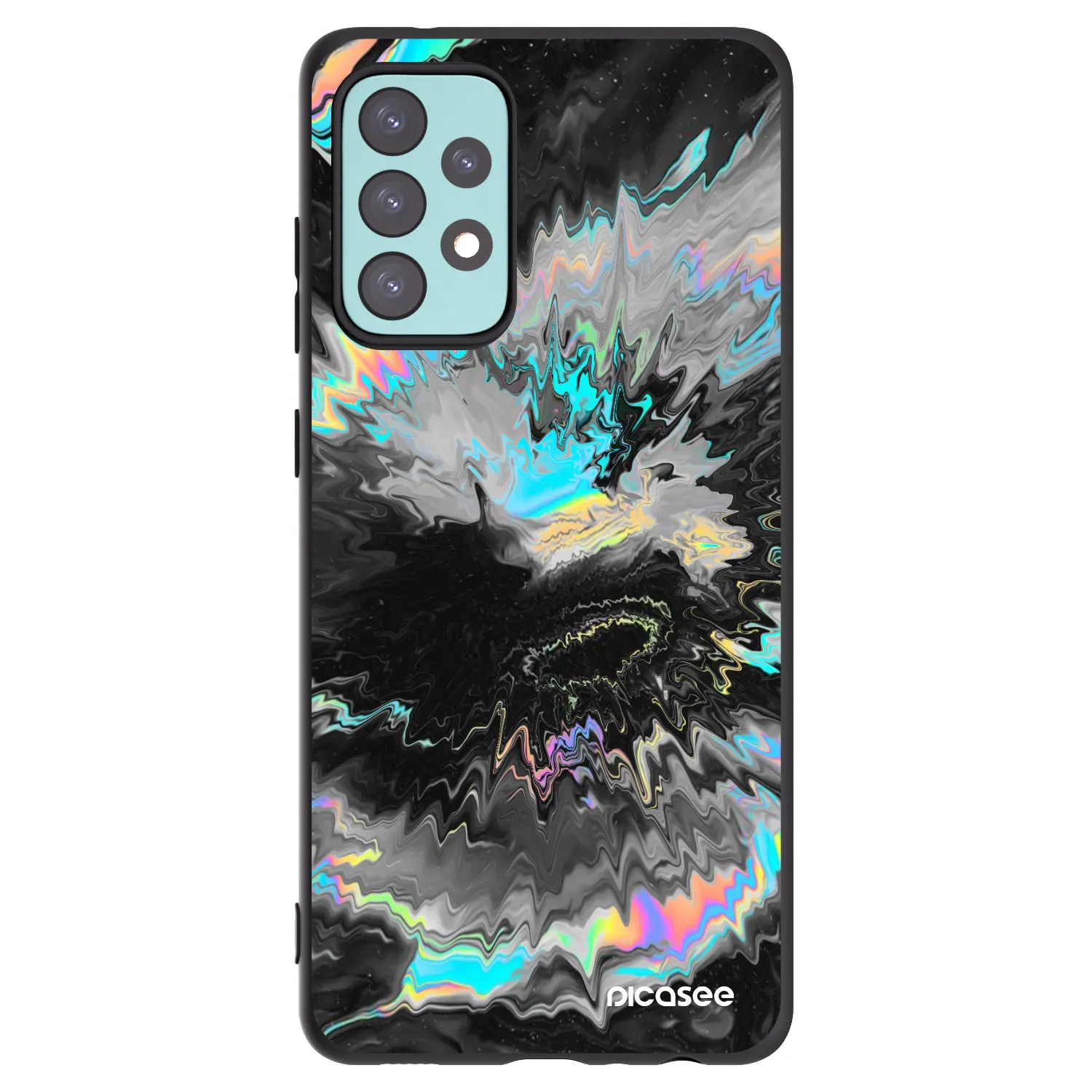 Picasee crna silikonska maskica za Samsung Galaxy A72 A725F - Magnetic
