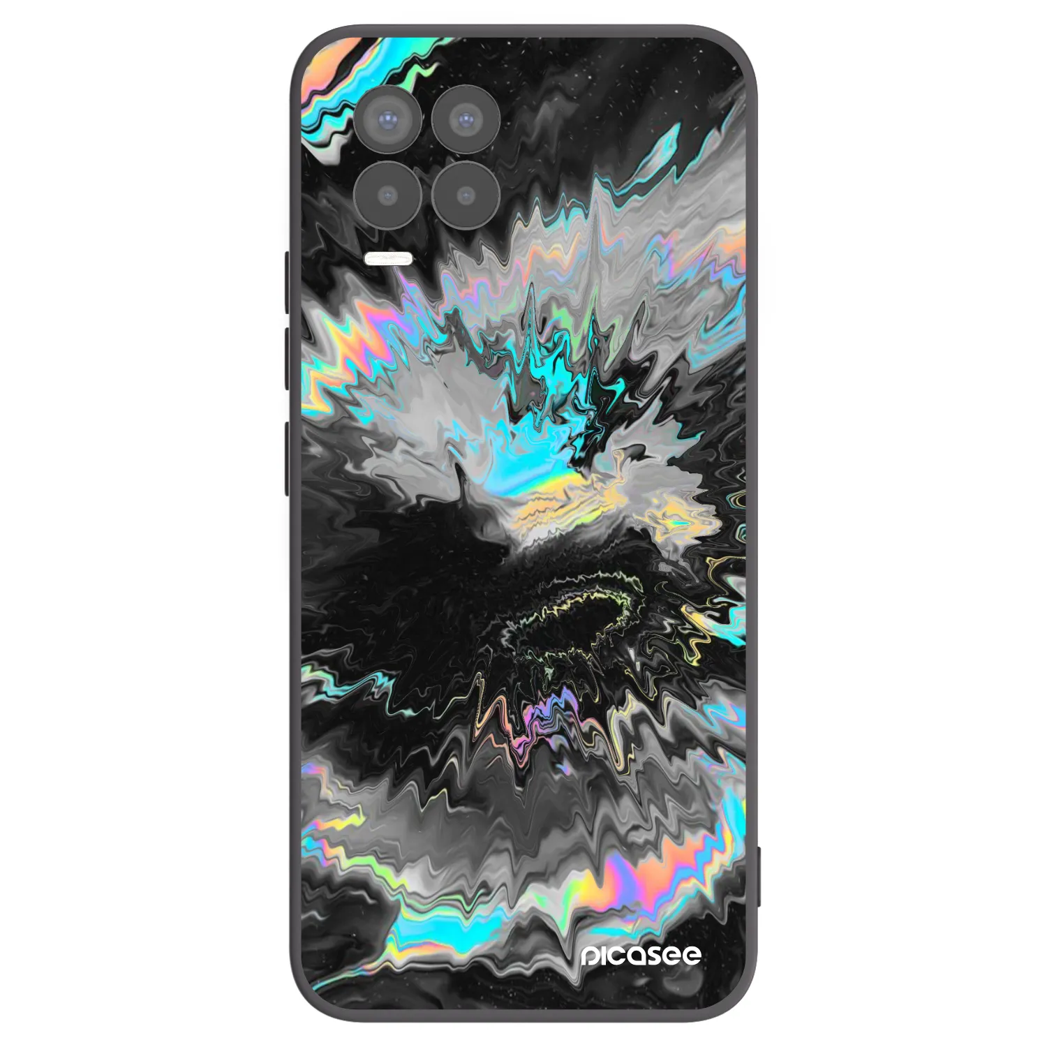 Picasee crna silikonska maskica za Realme 8 Pro - Magnetic