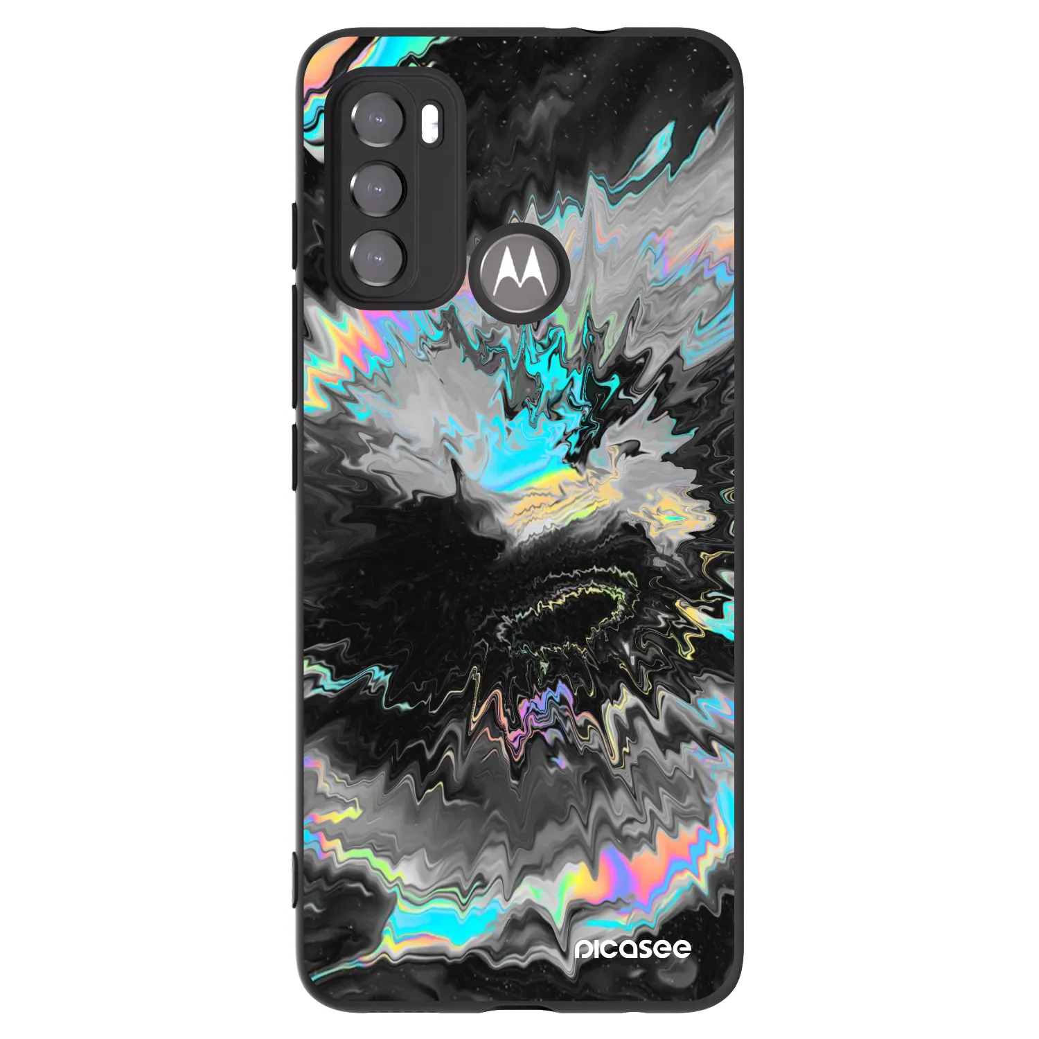 Picasee crna silikonska maskica za Motorola Moto G60 - Magnetic