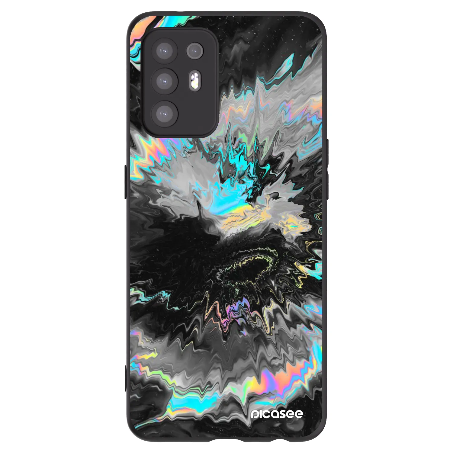 Picasee crna silikonska maskica za OPPO A94 5G - Magnetic