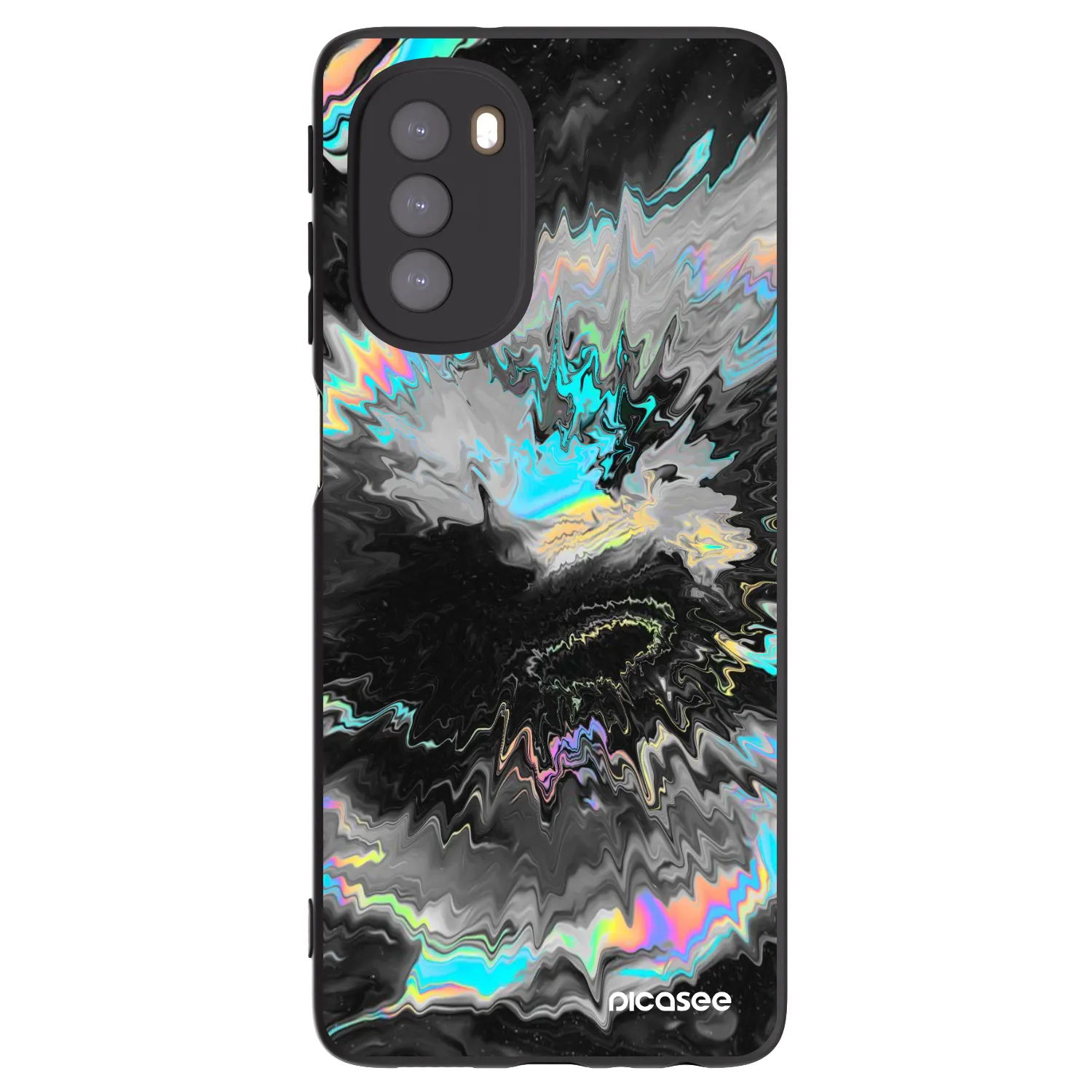 Picasee crna silikonska maskica za Motorola Moto G51 - Magnetic