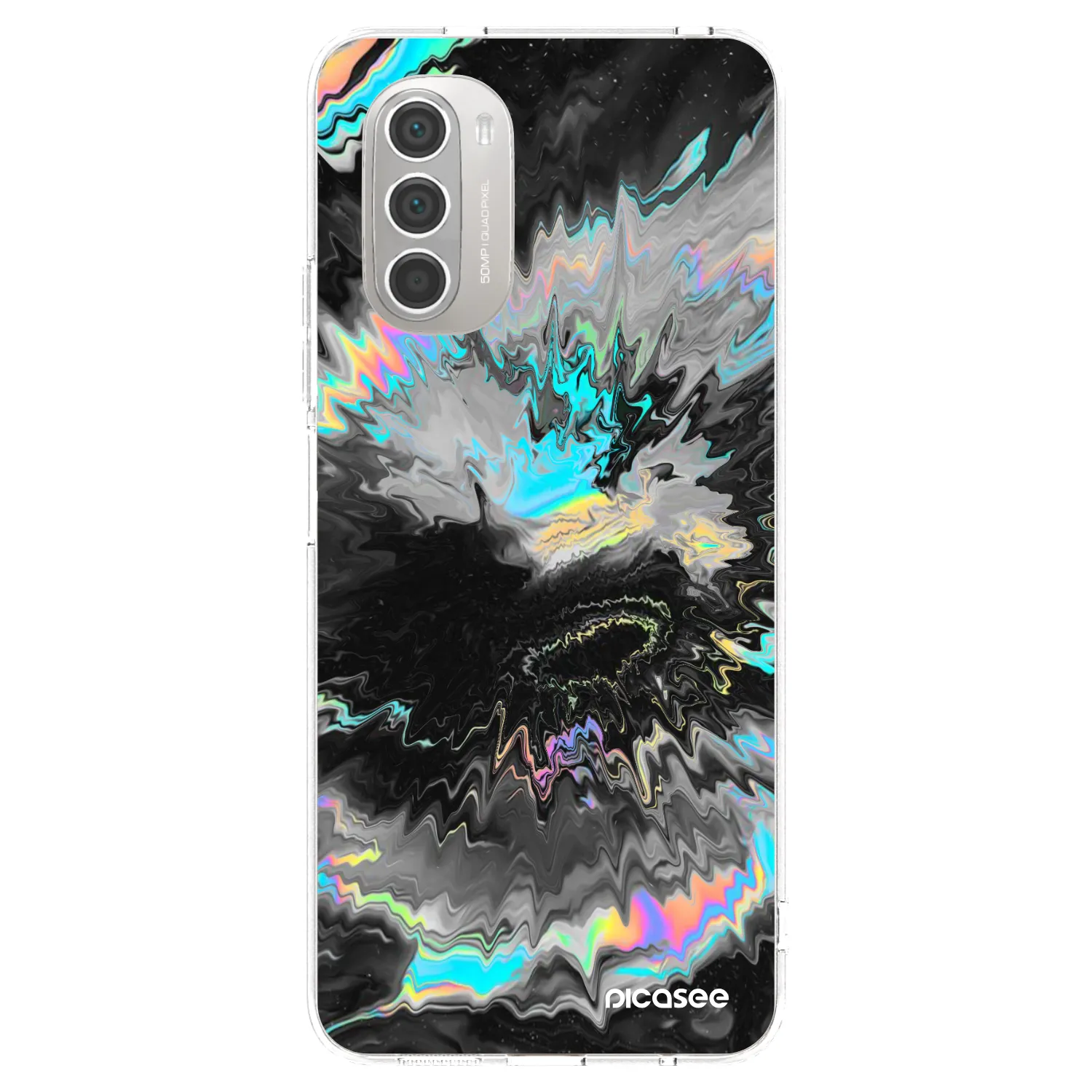Picasee silikonska prozirna maskica za Motorola Moto G51 - Magnetic
