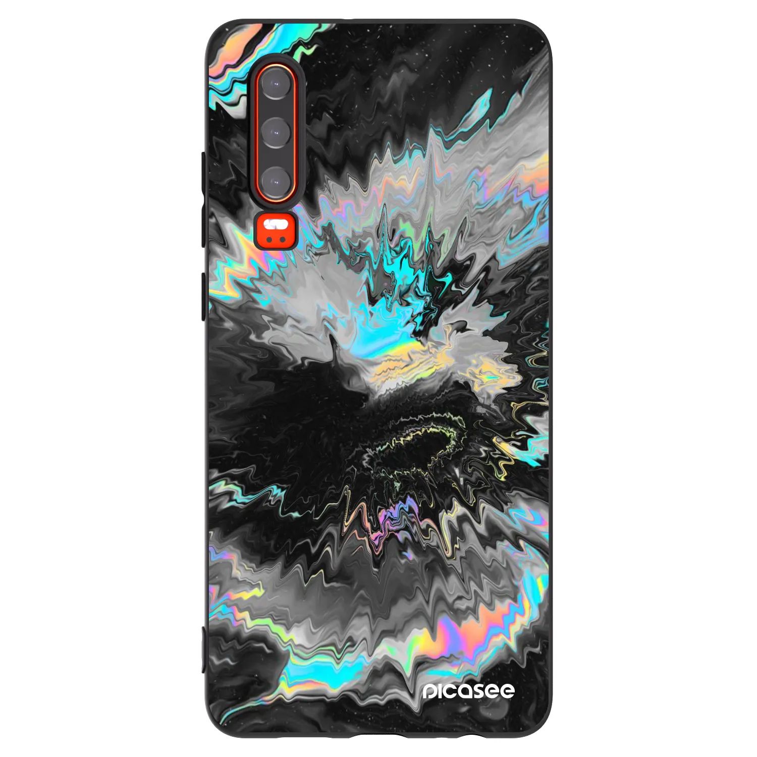 Picasee crna silikonska maskica za Huawei P30 - Magnetic