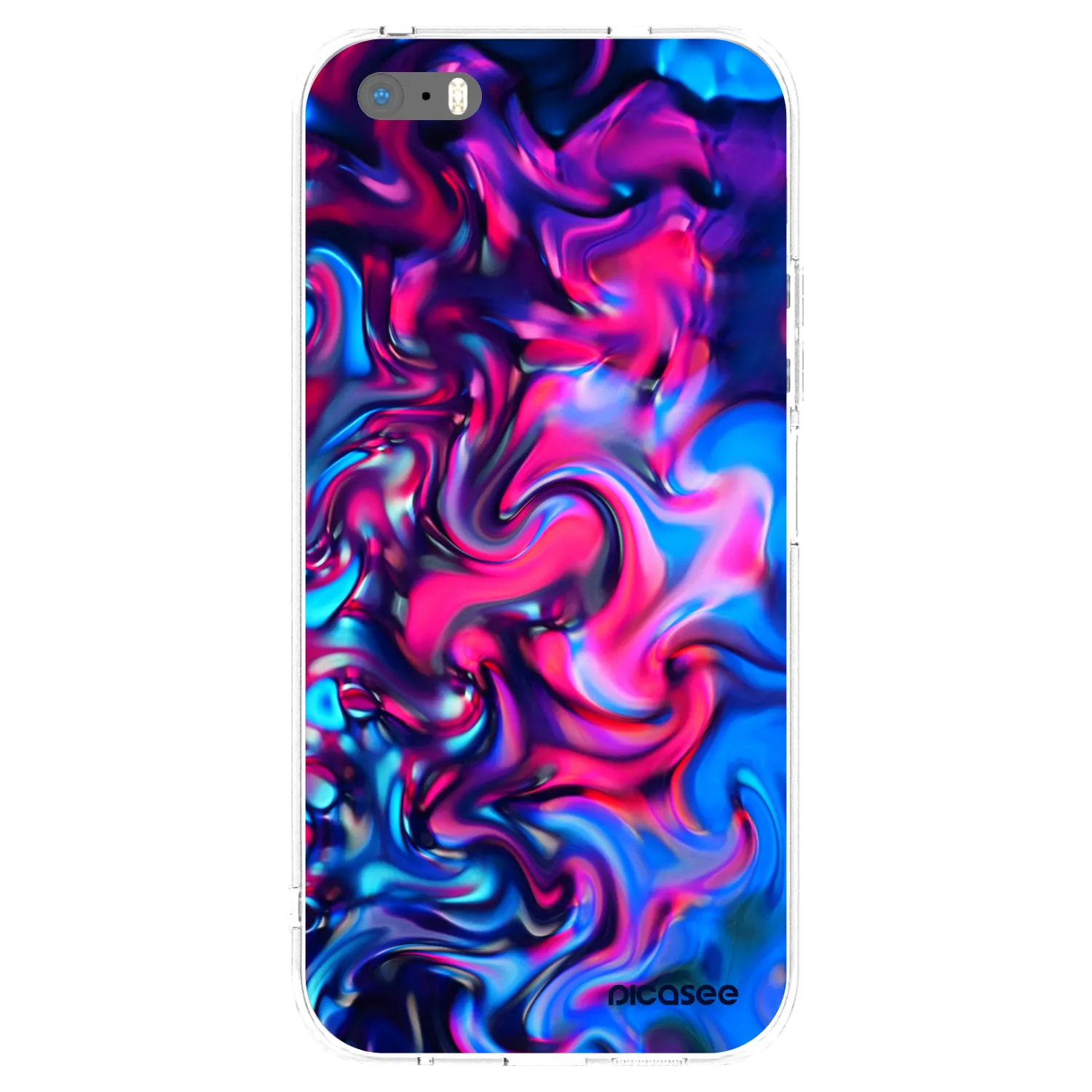 Picasee silikonska prozirna maskica za Apple iPhone 5/5S/SE - Redlight