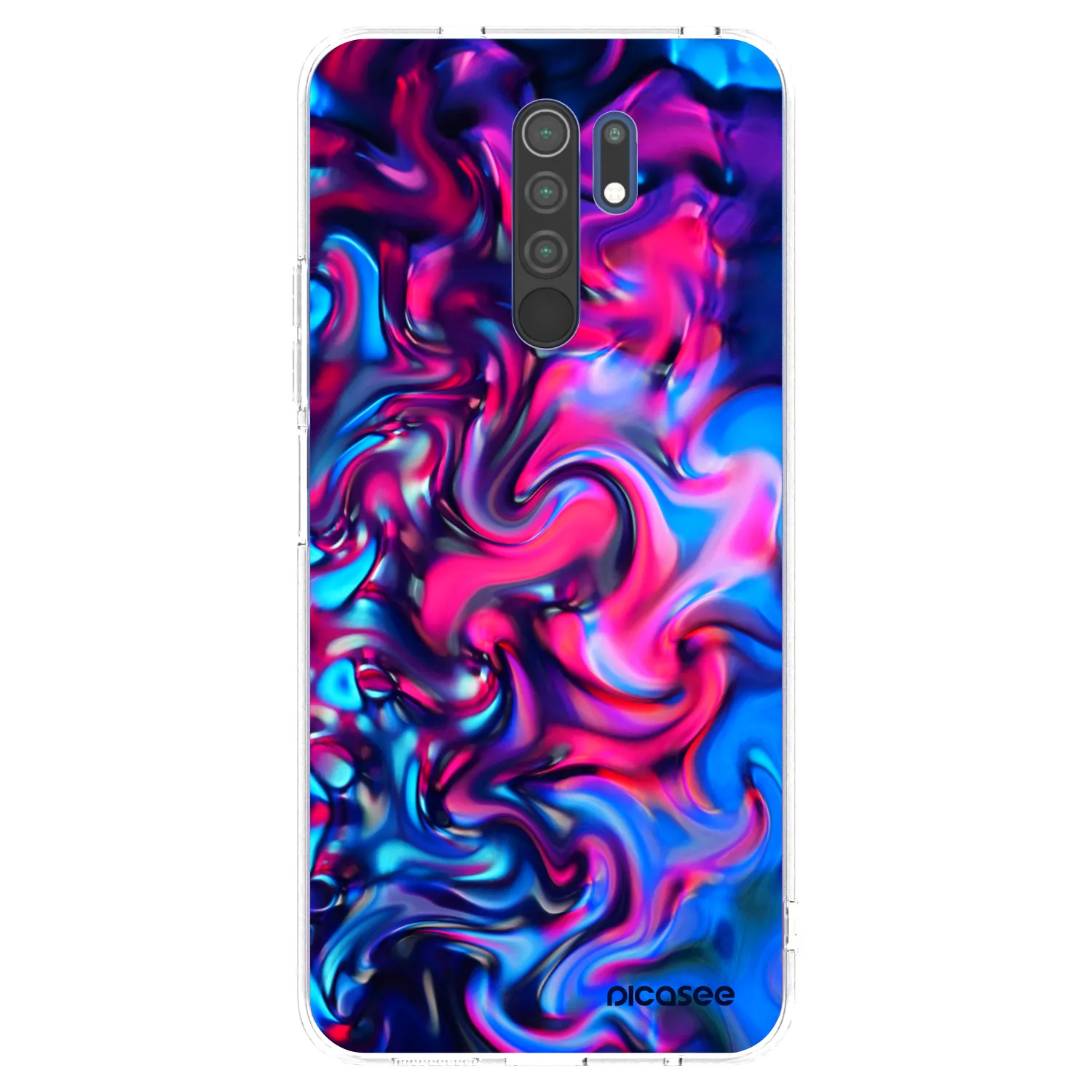 Picasee silikonska prozirna maskica za Xiaomi Redmi 9 - Redlight