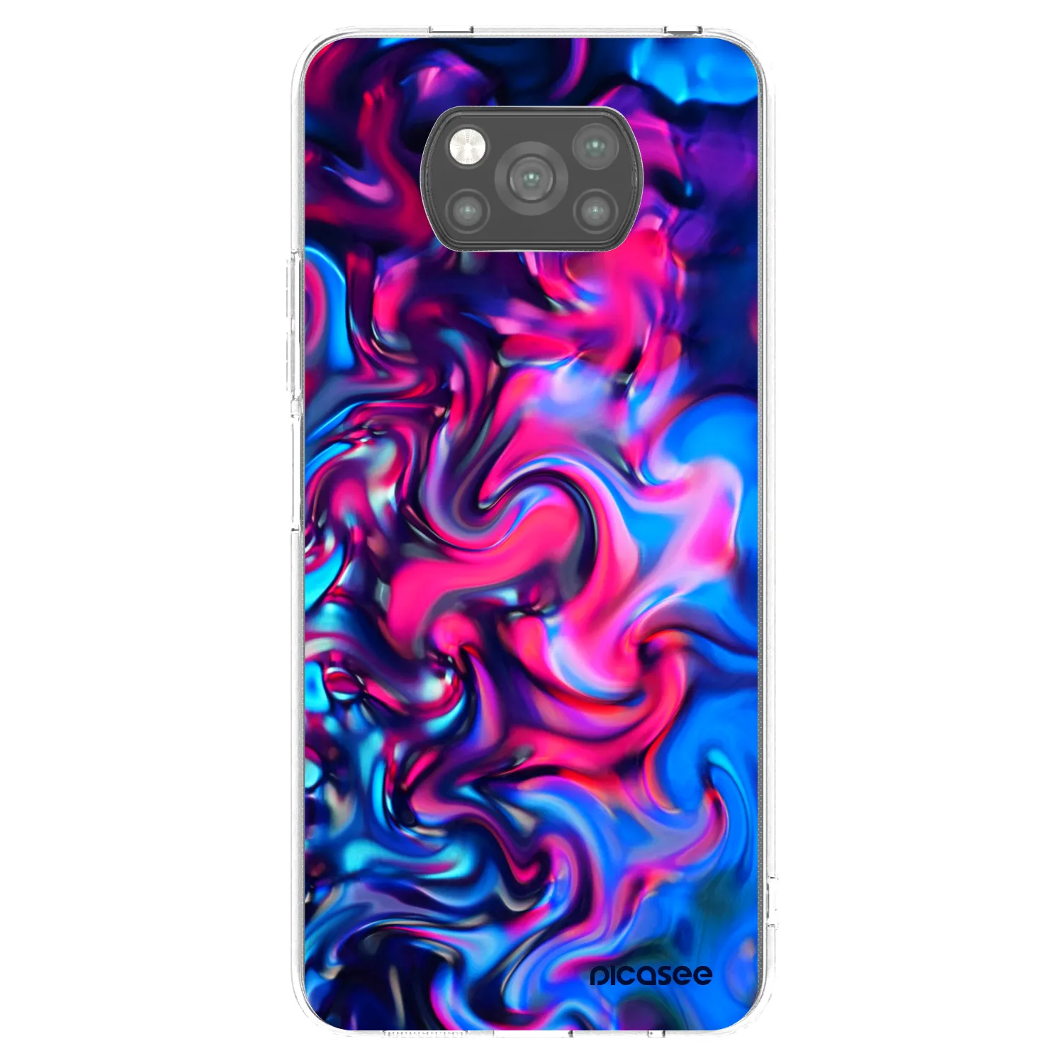 Picasee crna silikonska maskica za Xiaomi Poco X3 - Redlight