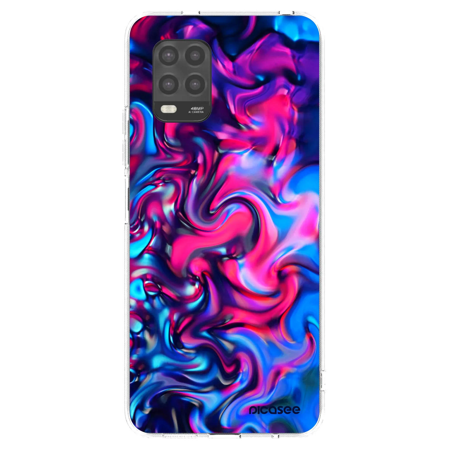 Picasee silikonska prozirna maskica za Xiaomi Mi 10 Lite - Redlight