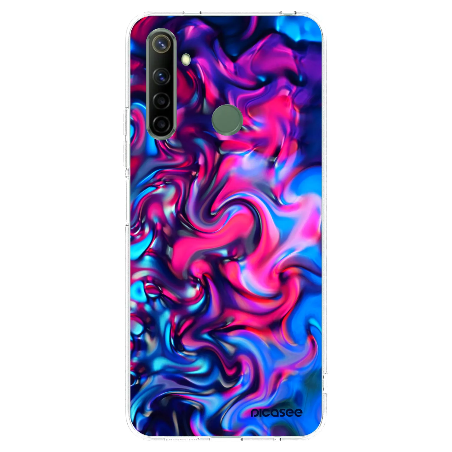 Picasee silikonska prozirna maskica za Realme 6i - Redlight