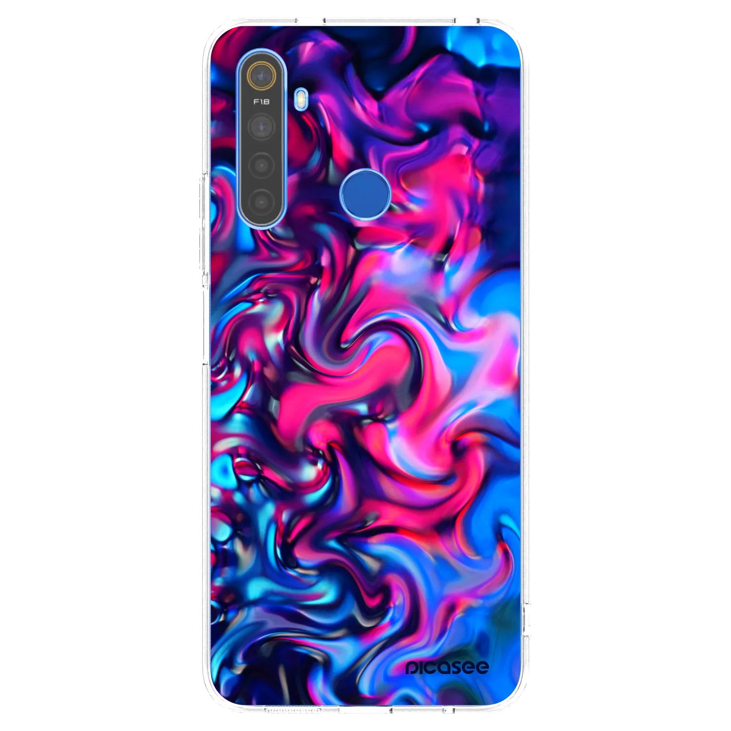 Picasee silikonska prozirna maskica za Realme 5 - Redlight