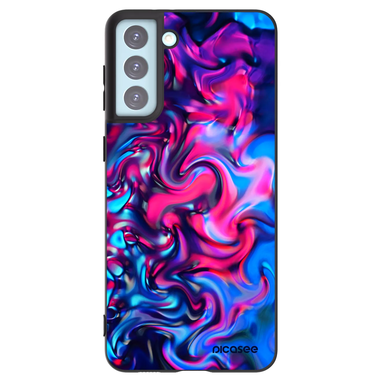 Picasee crna silikonska maskica za Samsung Galaxy S21+ 5G G996F - Redlight