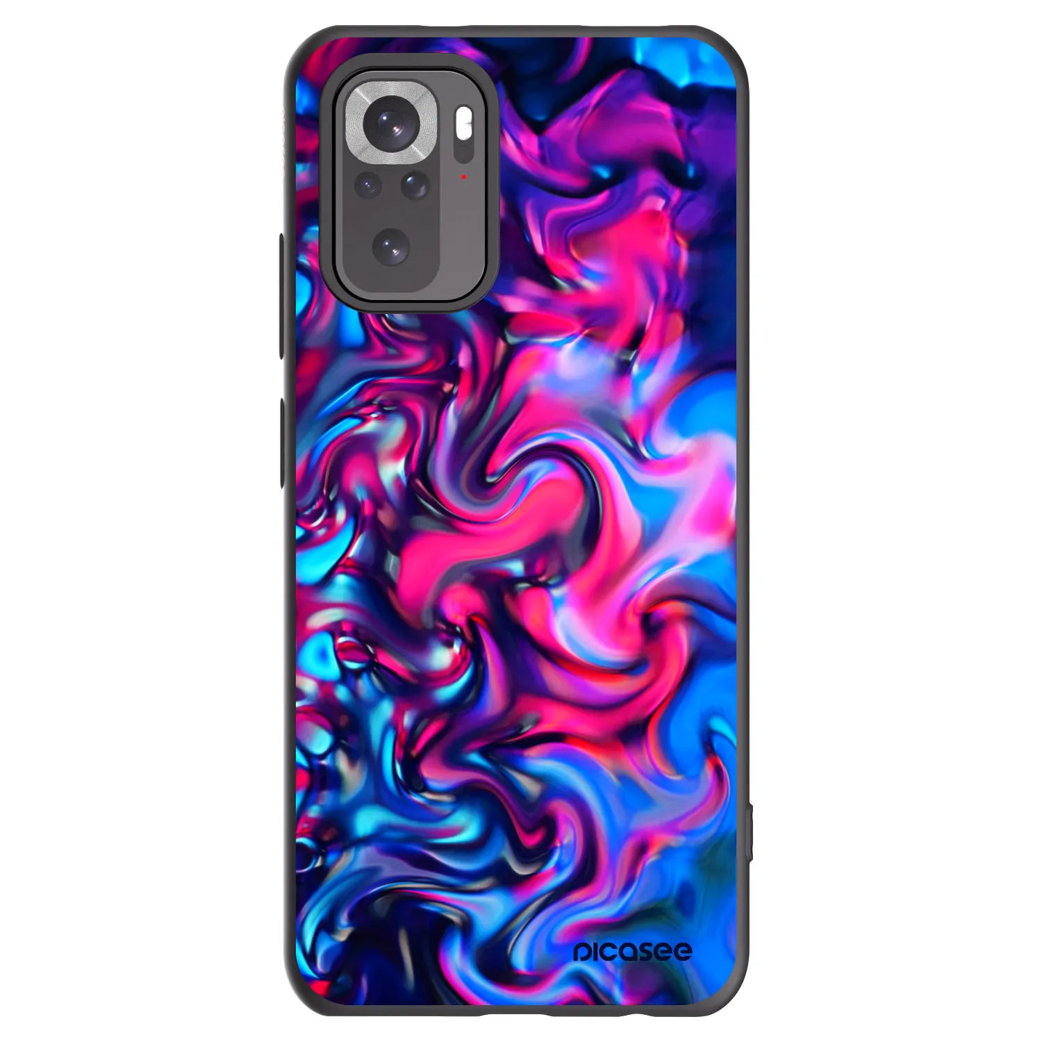 Picasee crna silikonska maskica za Xiaomi Redmi Note 10 - Redlight