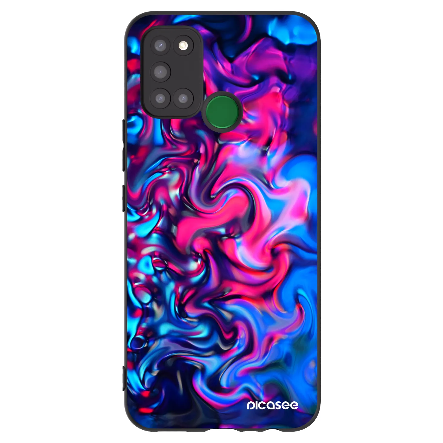 Picasee crna silikonska maskica za Realme 7i - Redlight