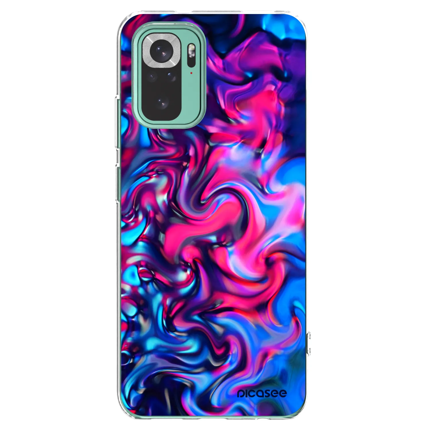 Picasee silikonska prozirna maskica za Xiaomi Redmi Note 10 Pro - Redlight