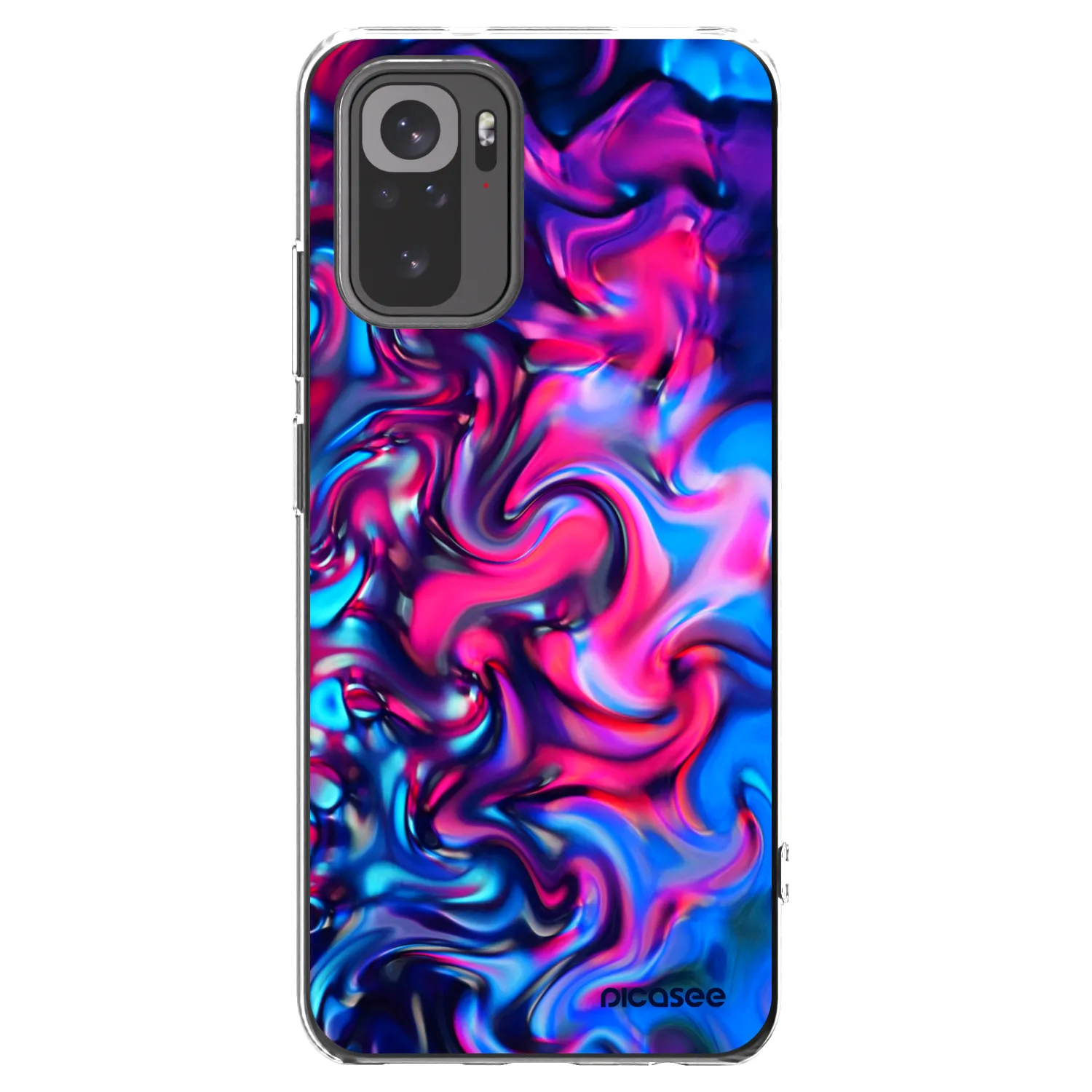 Picasee silikonska prozirna maskica za Xiaomi Redmi Note 10S - Redlight
